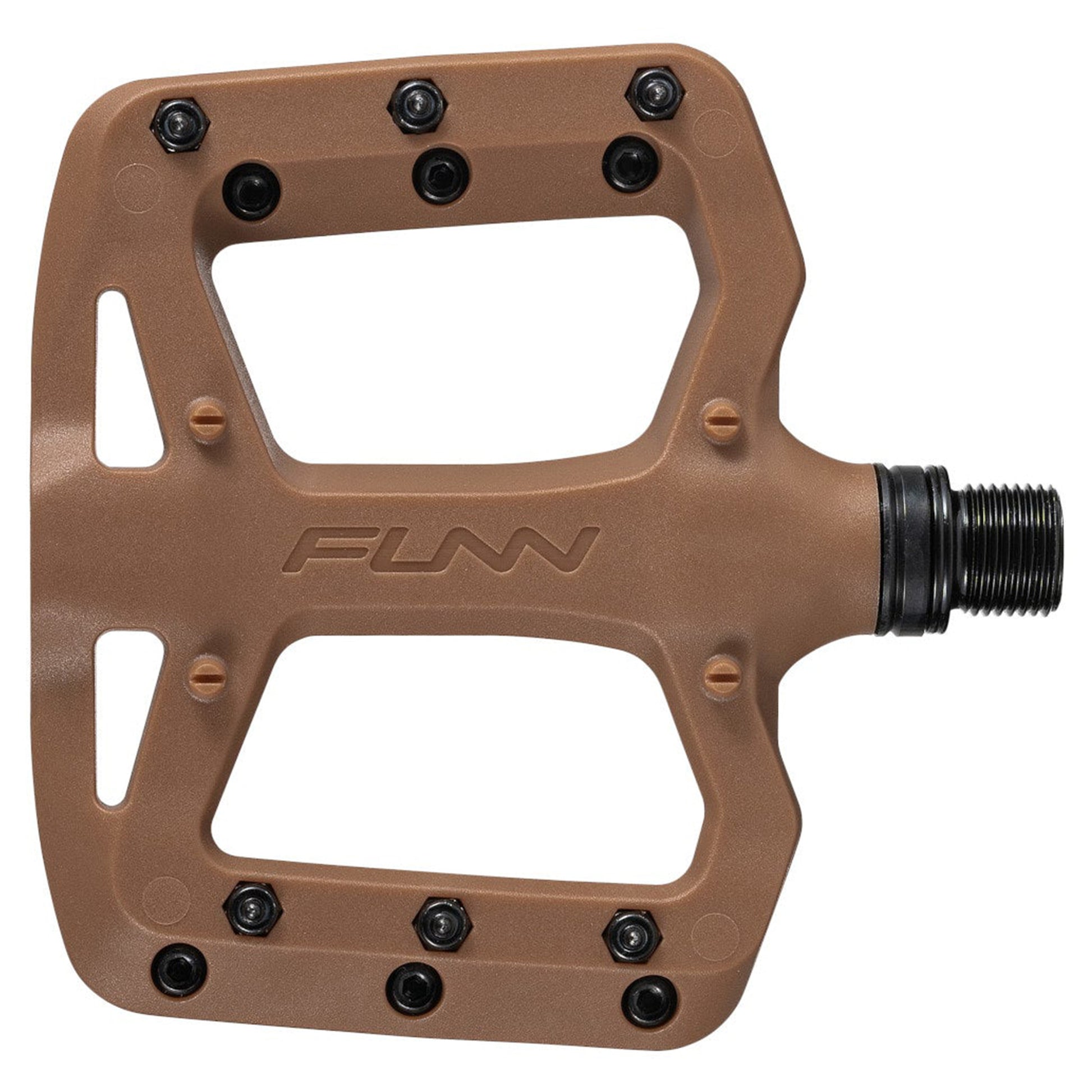 FUNN Taipan S Junior Flat Composite Pedals - S - Brown - Image 1
