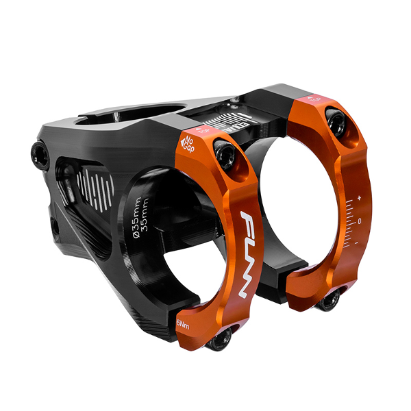 FUNN Equalizer Stem - 1 1/8th Inch Steerer - 31.8mm - 50mm - 10 Degree - Orange - Image 1