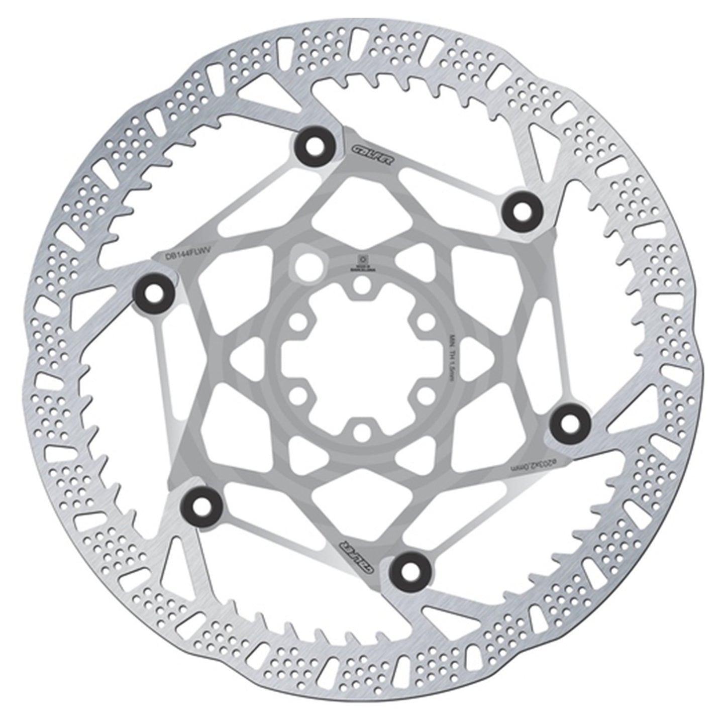 Galfer Shark Evo Disc Brake Rotor - 203mm - 6 Bolt - 2.0mm  - Raw - Image 1