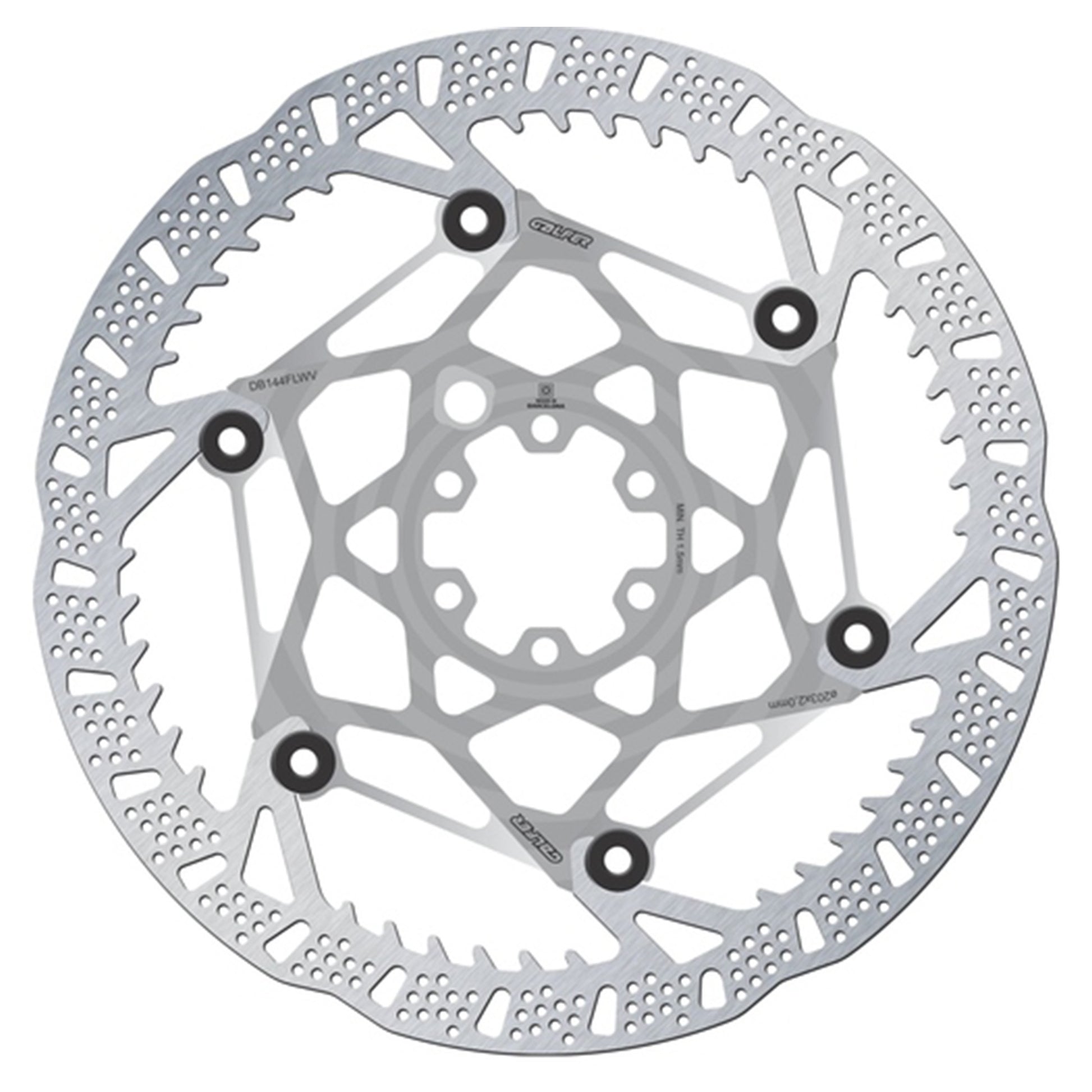 Galfer Shark Evo Disc Brake Rotor - 203mm - 6 Bolt - 2.0mm  - Raw - Image 1