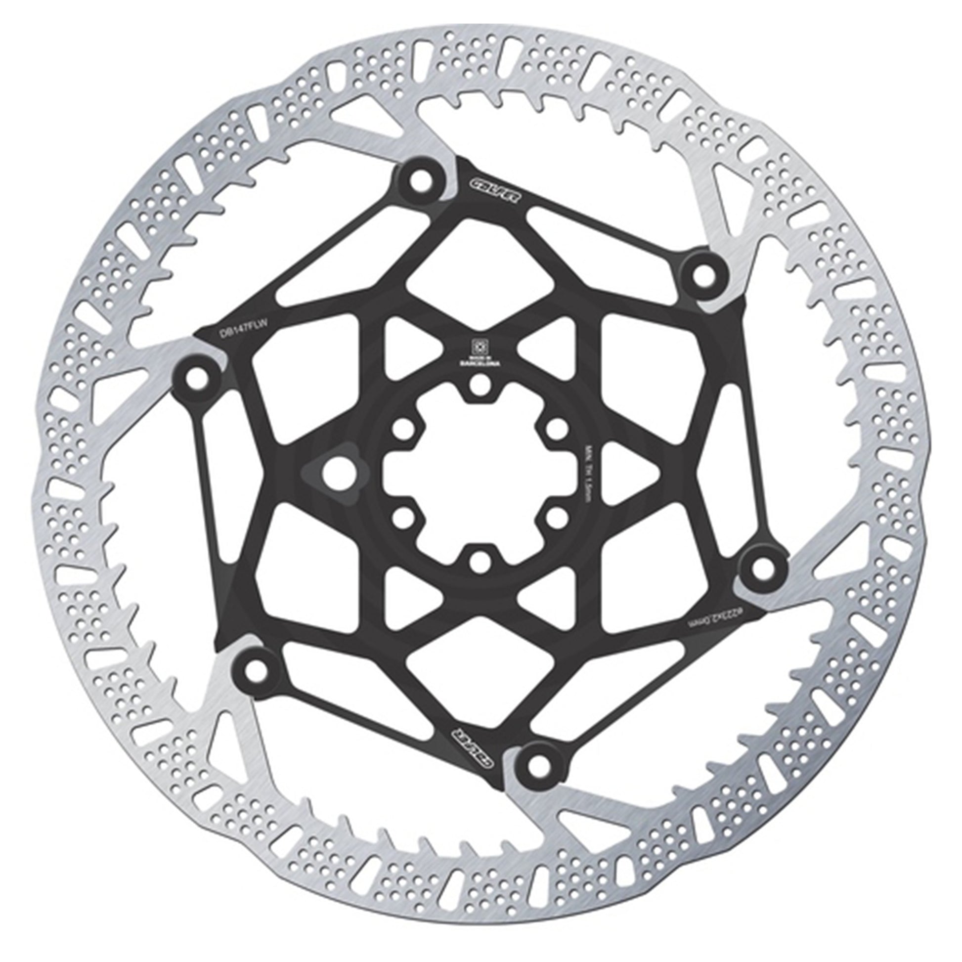 Galfer Shark Evo Disc Brake Rotor - 223mm - 6 Bolt - 2.0mm  - Black - Image 1