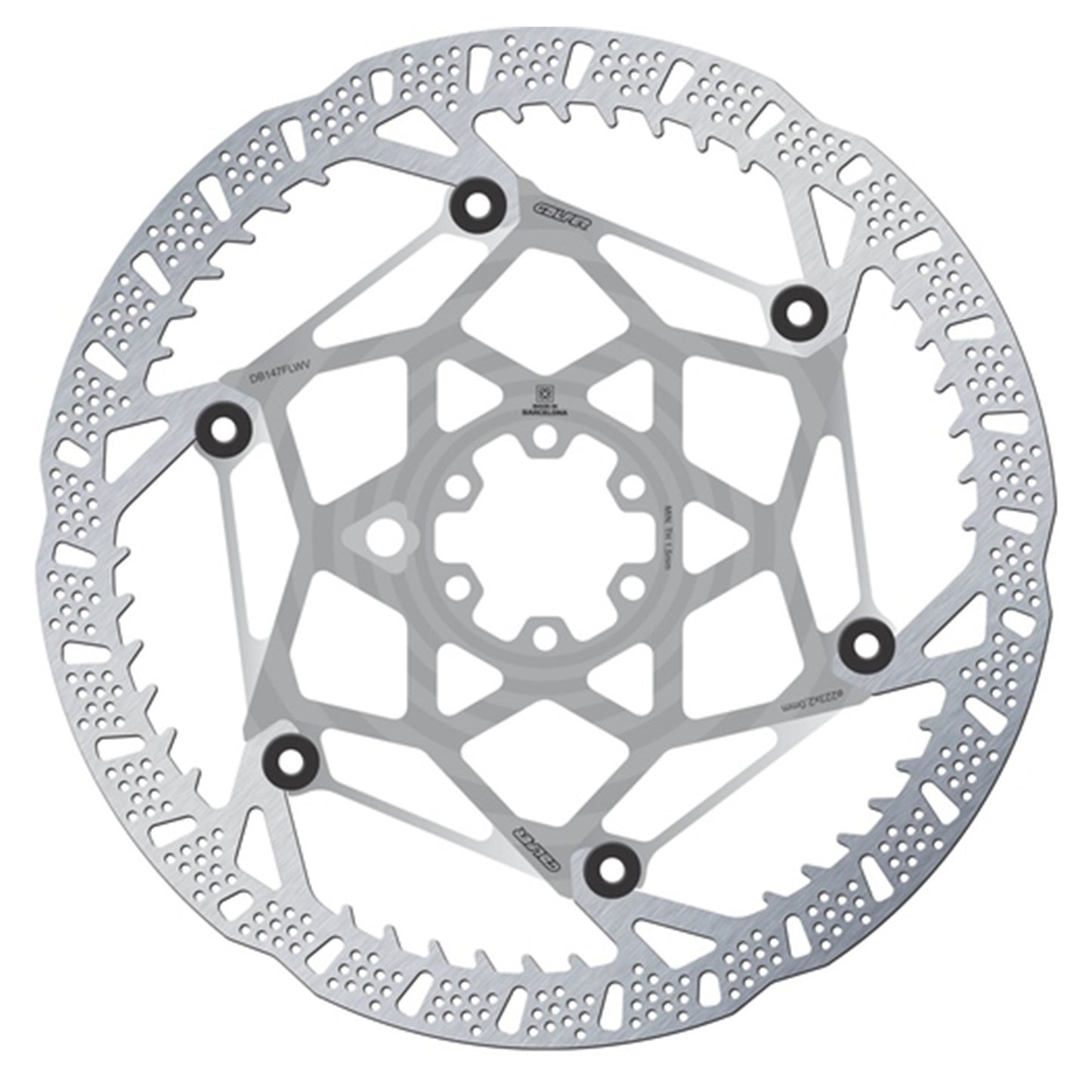 Galfer Shark Evo Disc Brake Rotor - 223mm - 6 Bolt - 2.0mm  - Raw - Image 1