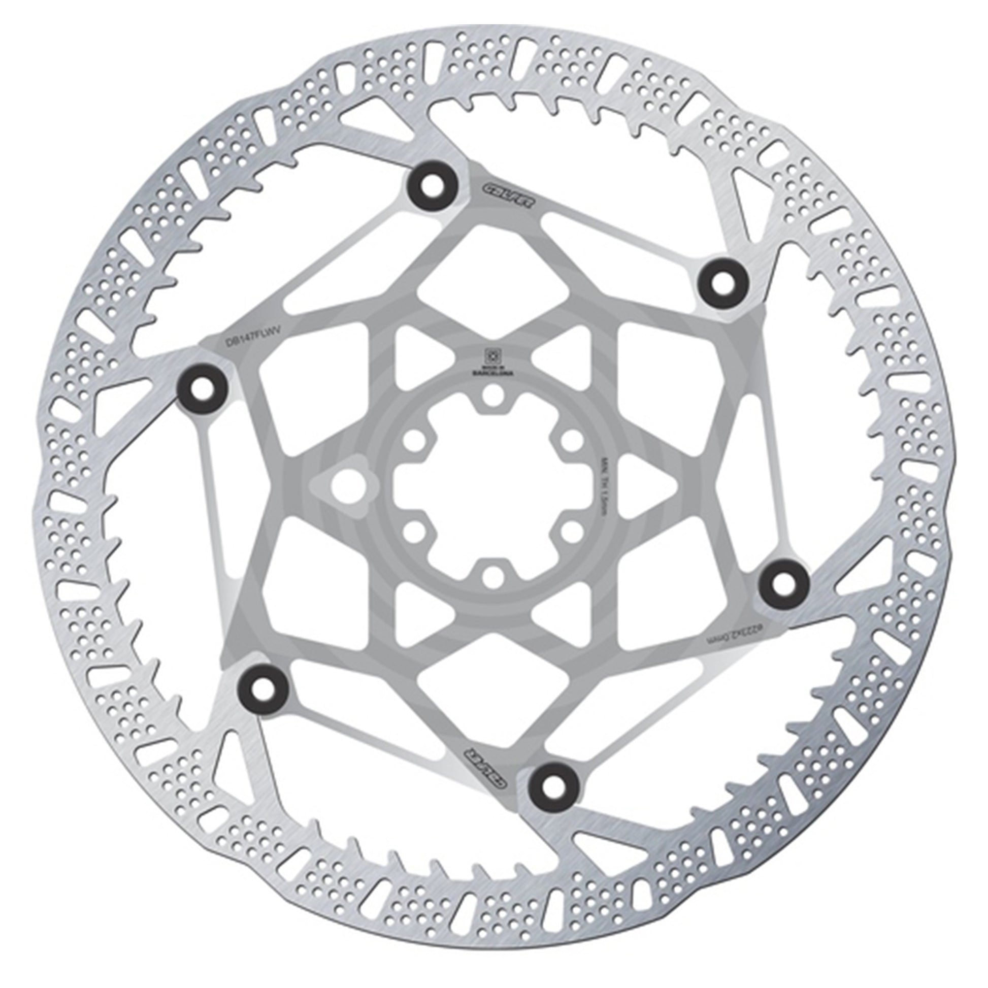 Galfer Shark Evo Disc Brake Rotor - 223mm - 6 Bolt - 2.0mm  - Raw - Image 1