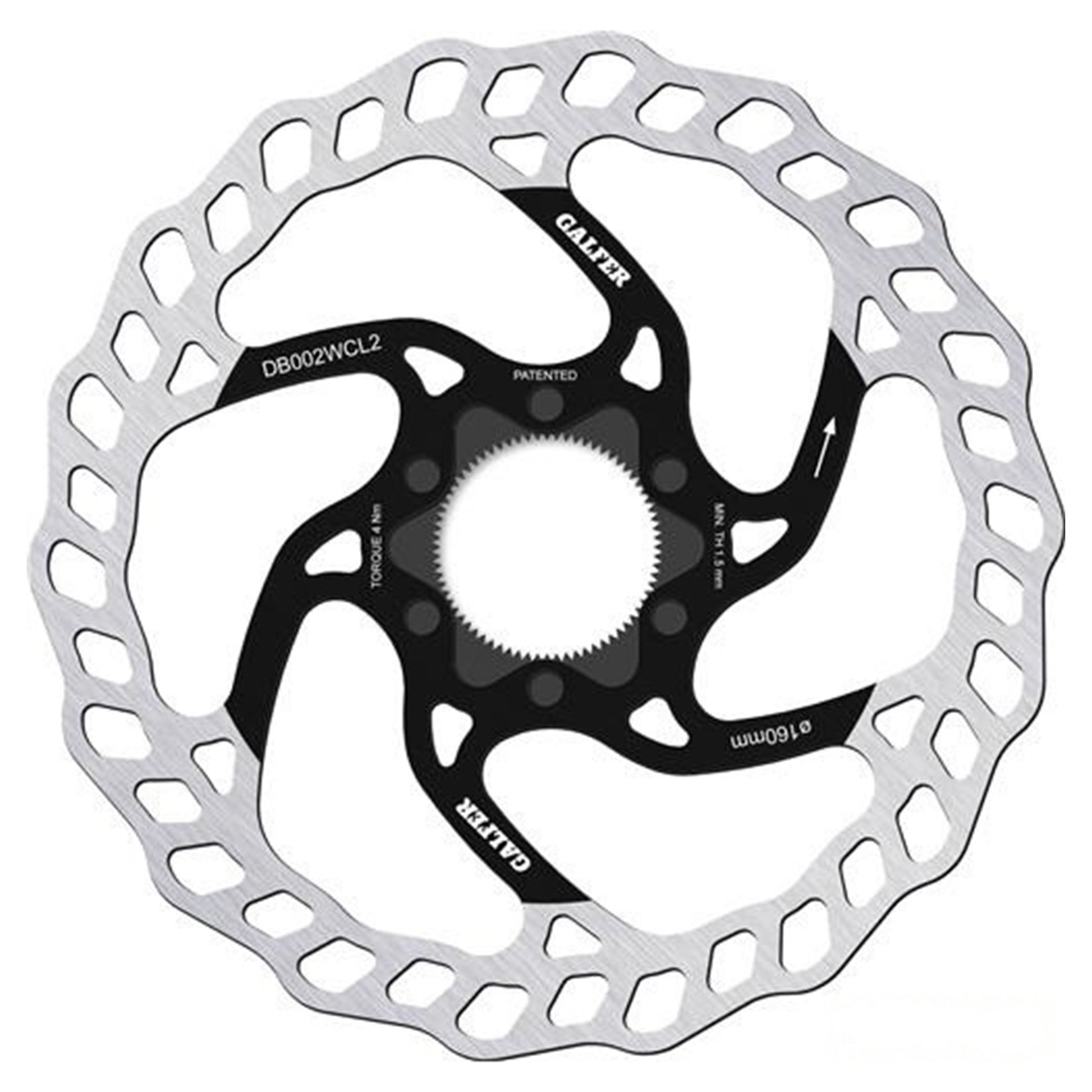 Galfer Wave Centrelock Fixed Disc Brake Rotor - 160mm - Centrelock - 1.8mm - Image 1