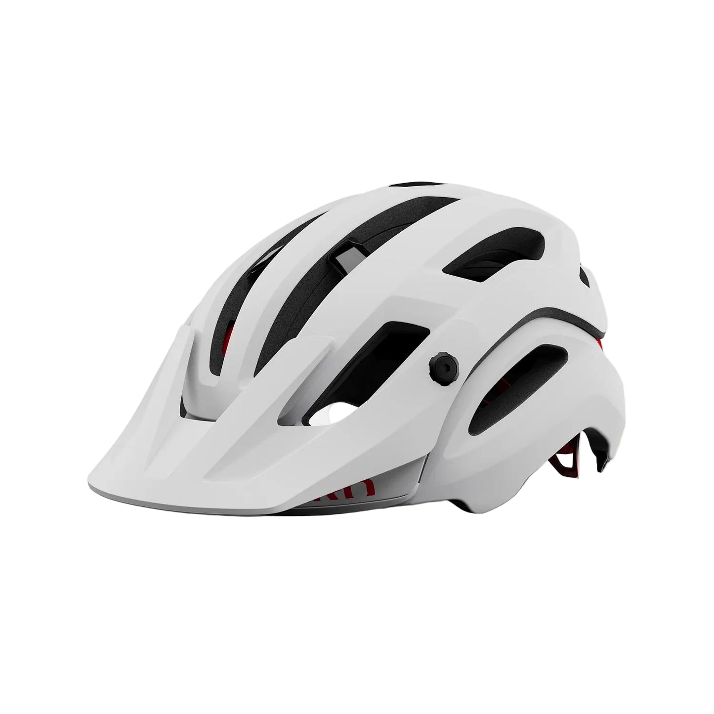 White bicycle helmet with black accents on a white background