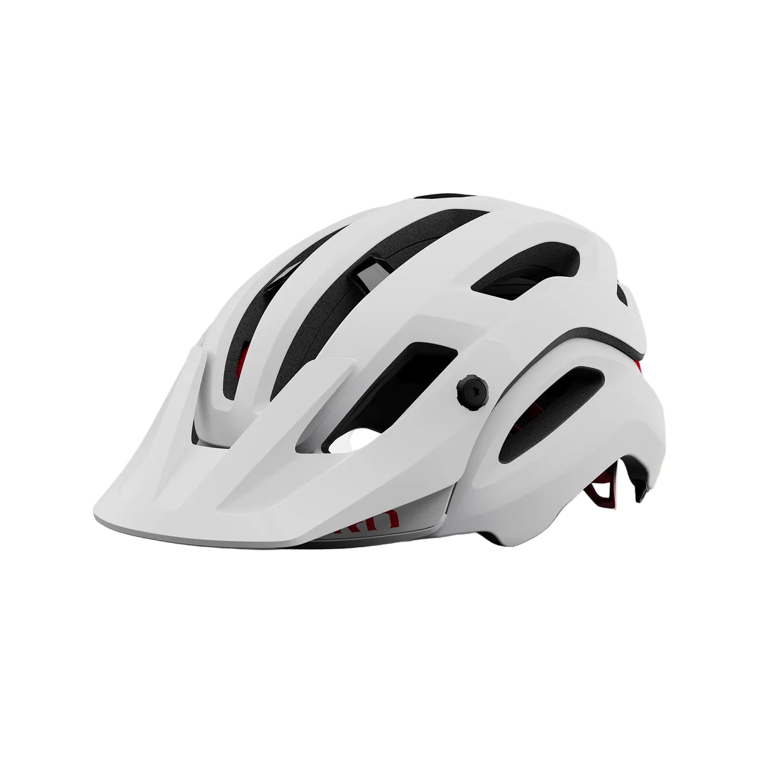 White bicycle helmet with black accents on a white background