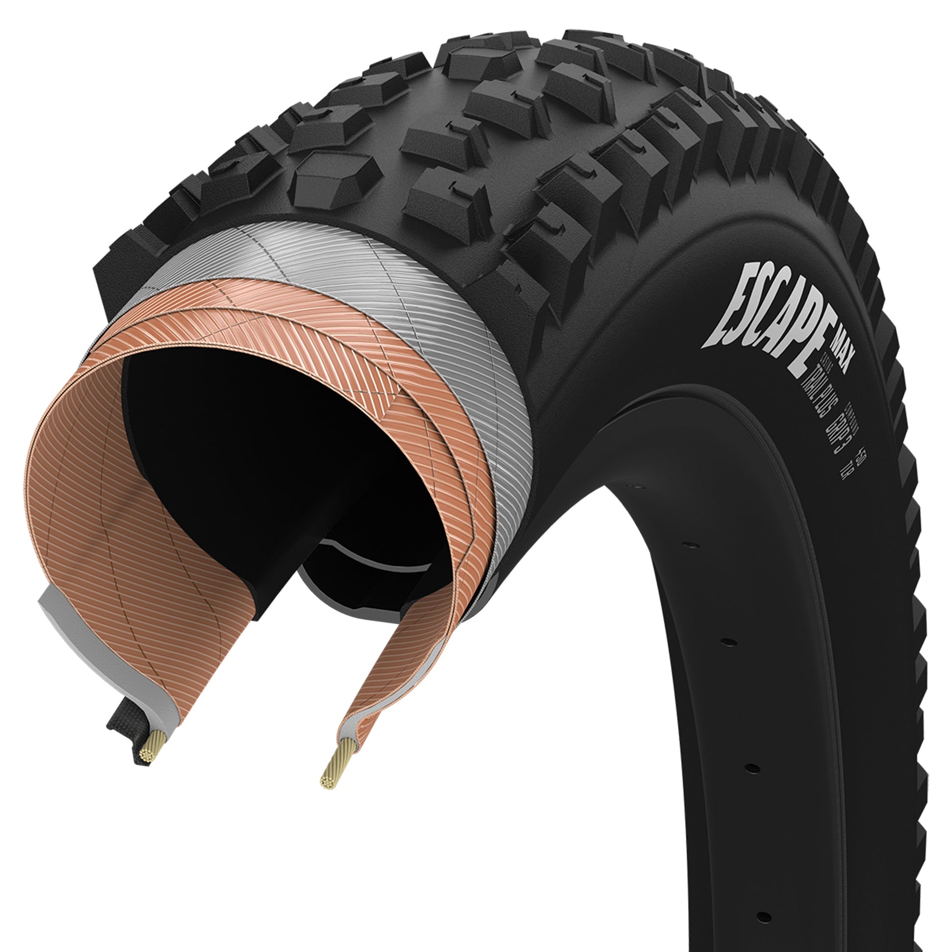 Goodyear Escape Max Tyre - 29 Inch - 2.4 Inch - Yes - Dynamic - Trail Lite - Soft - Light Duty Protection - Folding - Black - Image 2