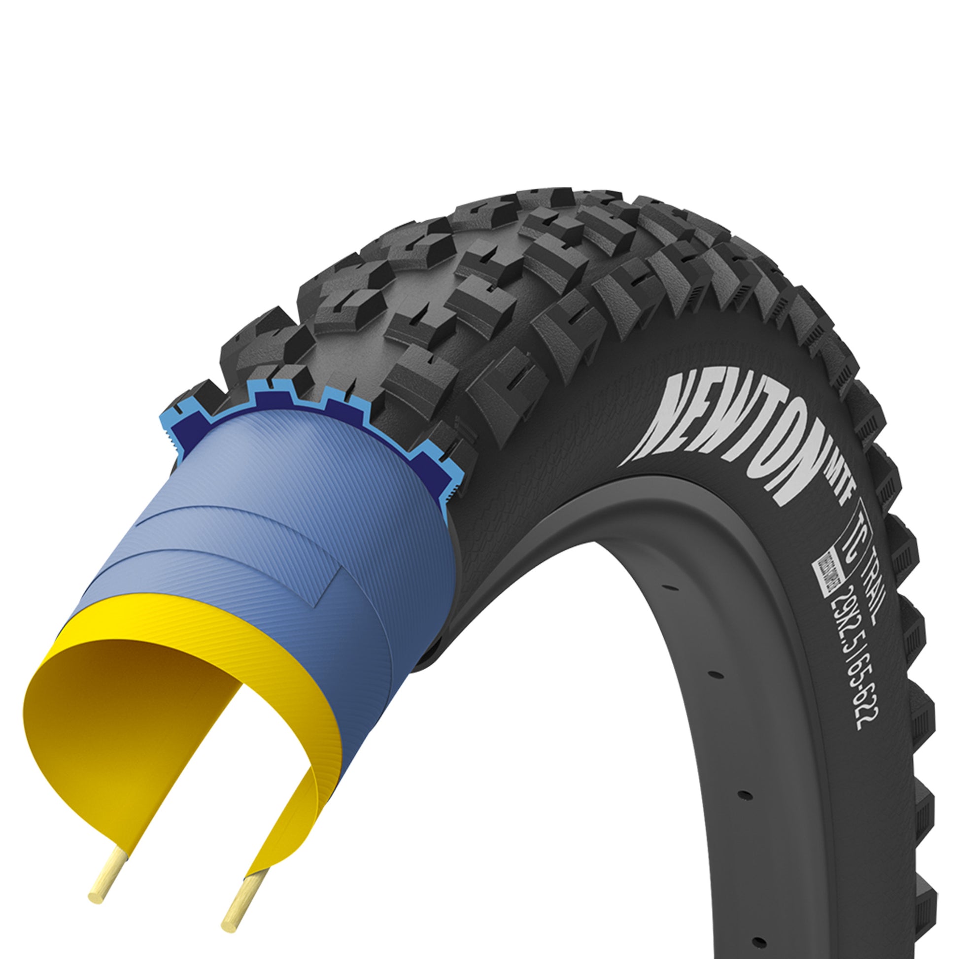 Goodyear Newton MTF Tyre - 29 Inch - 2.5 Inch - Yes - Trail - Trail2 - Medium - Light Duty Protection - Folding - Black - Image 4