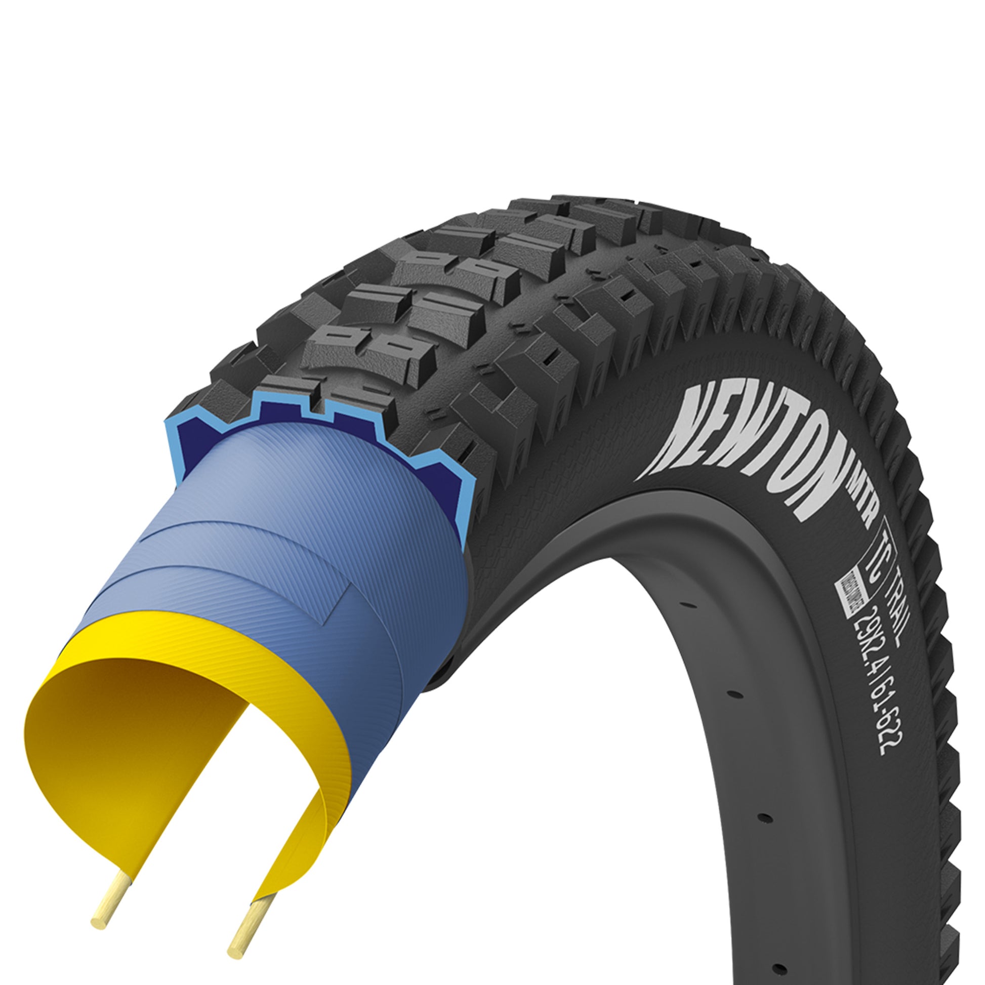 Goodyear Newton MTR Tyre - 29 Inch - 2.4 Inch - Yes - Trail - Trail2 - Medium - Light Duty Protection - Folding - Black - Image 3