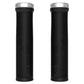 Title Form Lock-On Grips - Black with Chrome Clamp - Single Lock On Grips - Regular