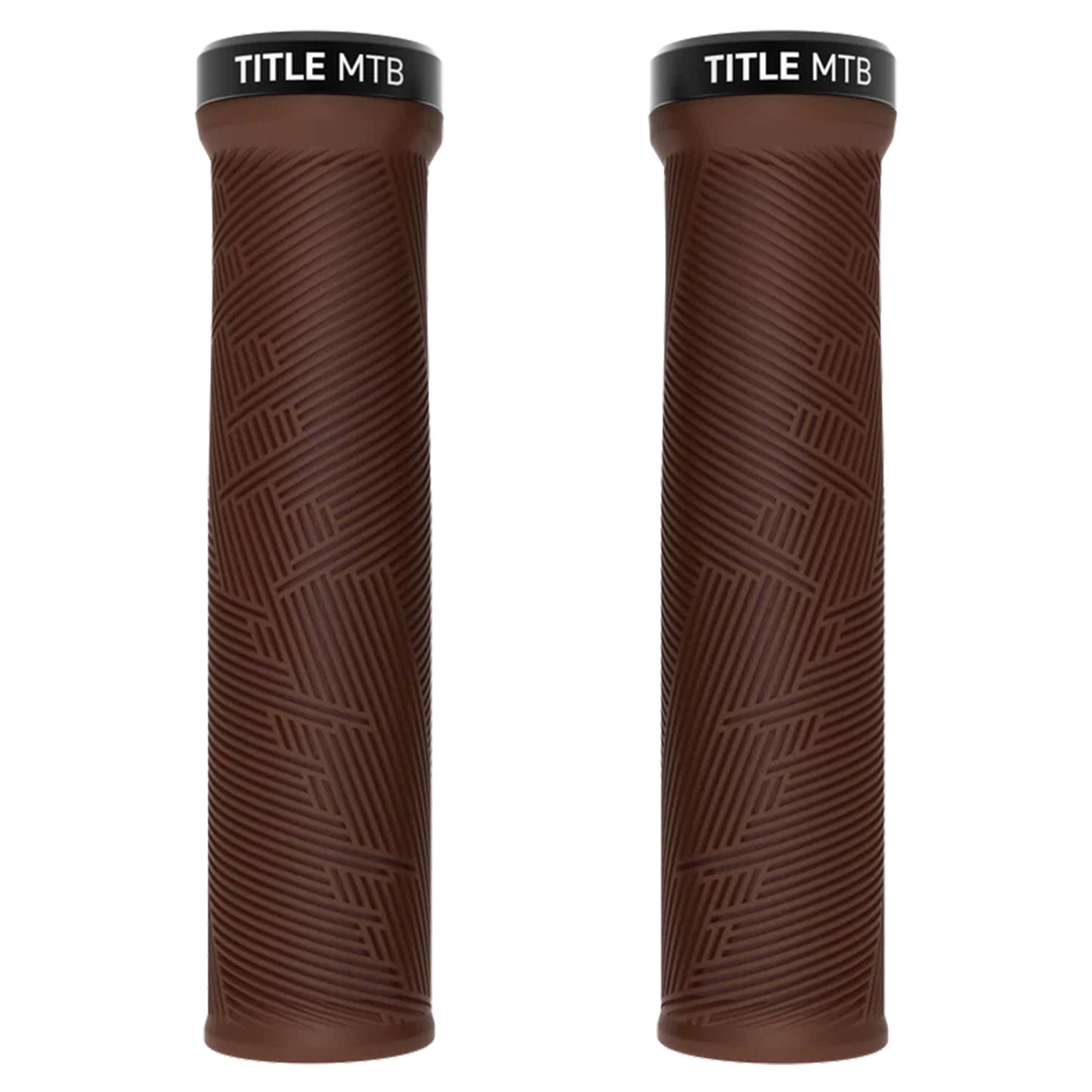 Title Form Lock-On Grips - Dark Brown - Single Lock On Grips - Regular