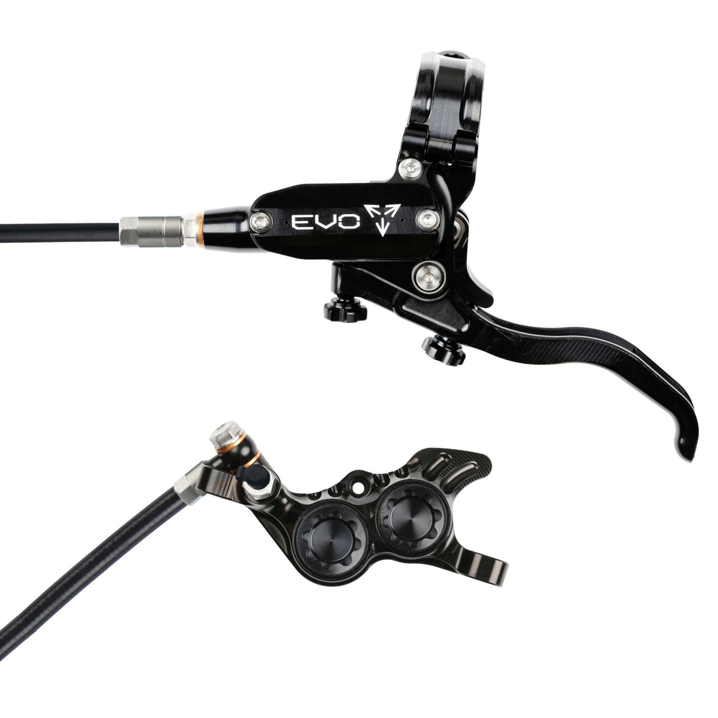 Hope Tech EVO GR4 Disc Brake - Front - Right Lever - 2000mm - Black - Black - Image 1