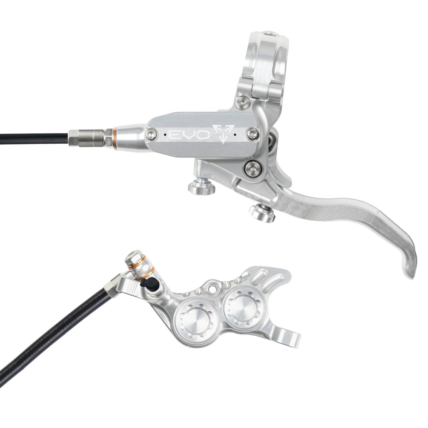 Hope Tech EVO GR4 Disc Brake - Front - Right Lever - 2000mm - Silver - SIlver - Image 1