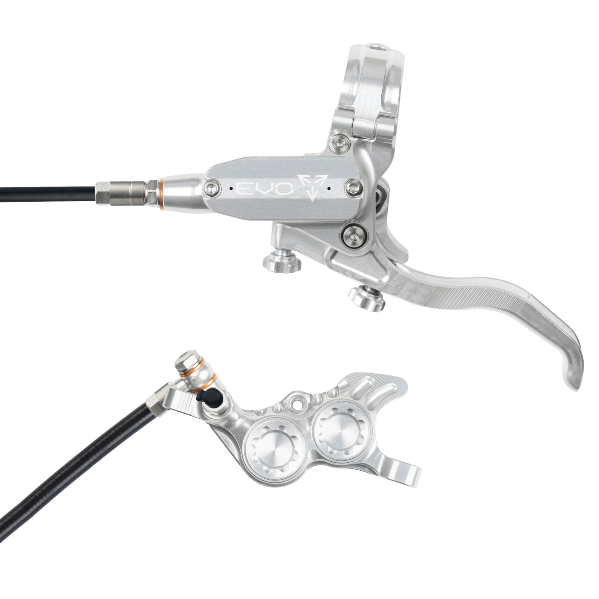 Hope Tech EVO GR4 Disc Brake - Front - Right Lever - 2000mm - Silver - SIlver - Image 1