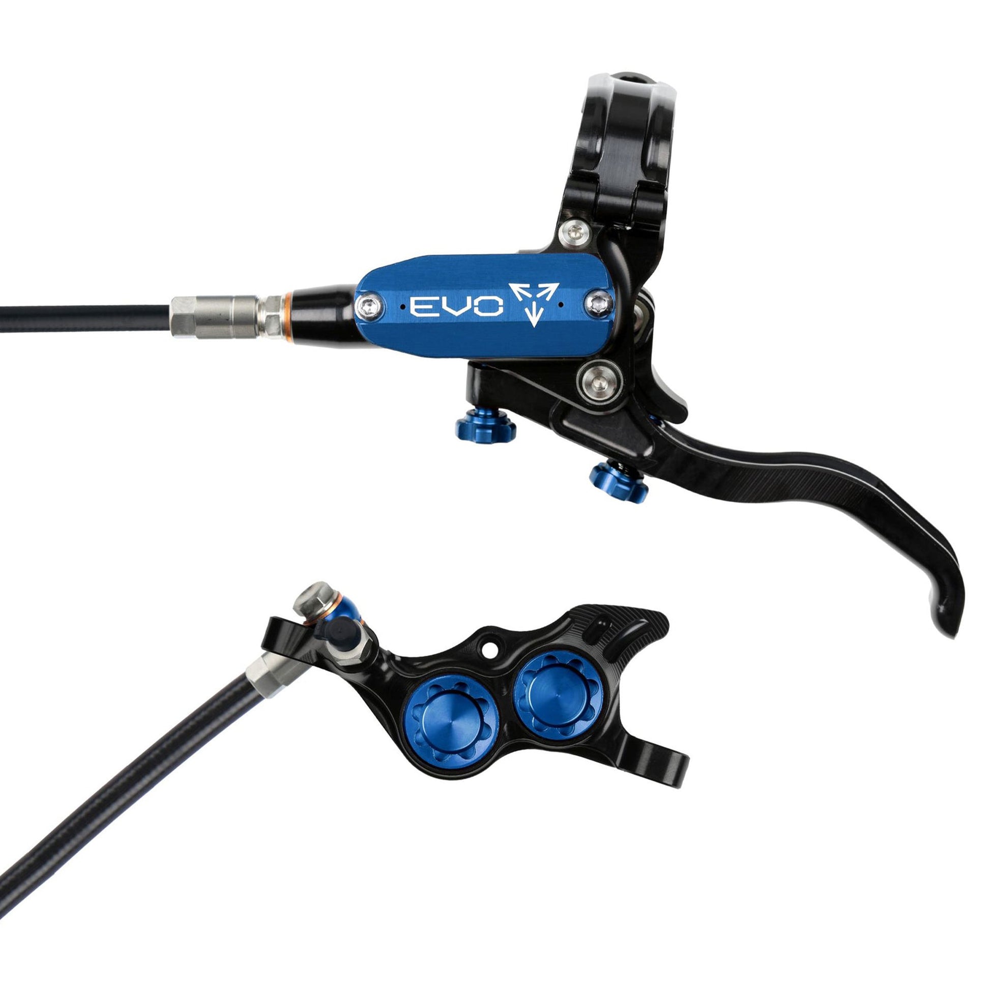 Hope Tech EVO TR4 Disc Brake - Front - Right Lever - 2000mm - Black - Blue - Image 1