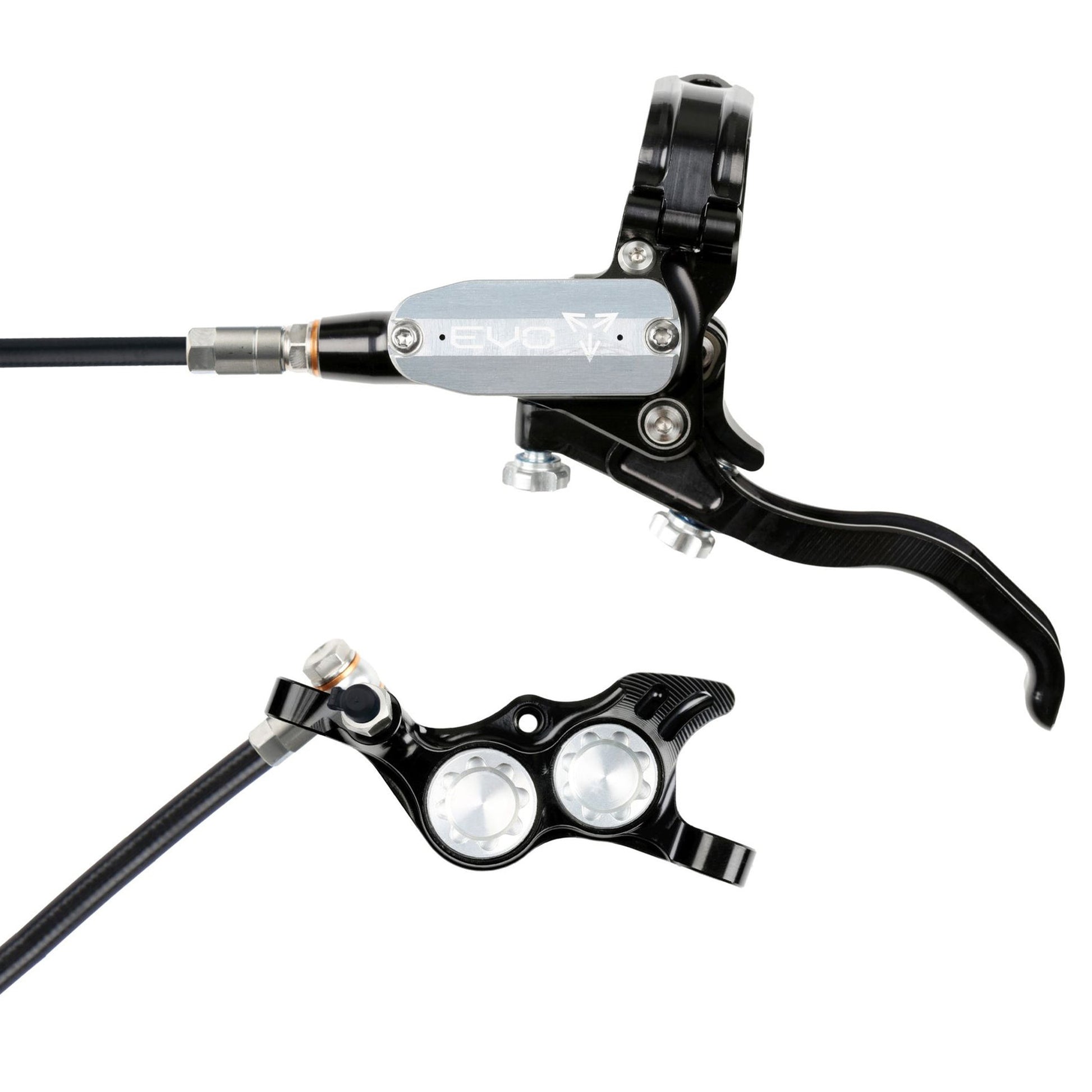 Hope Tech EVO TR4 Disc Brake - Front - Right Lever - 2000mm - Black - SIlver - Image 1