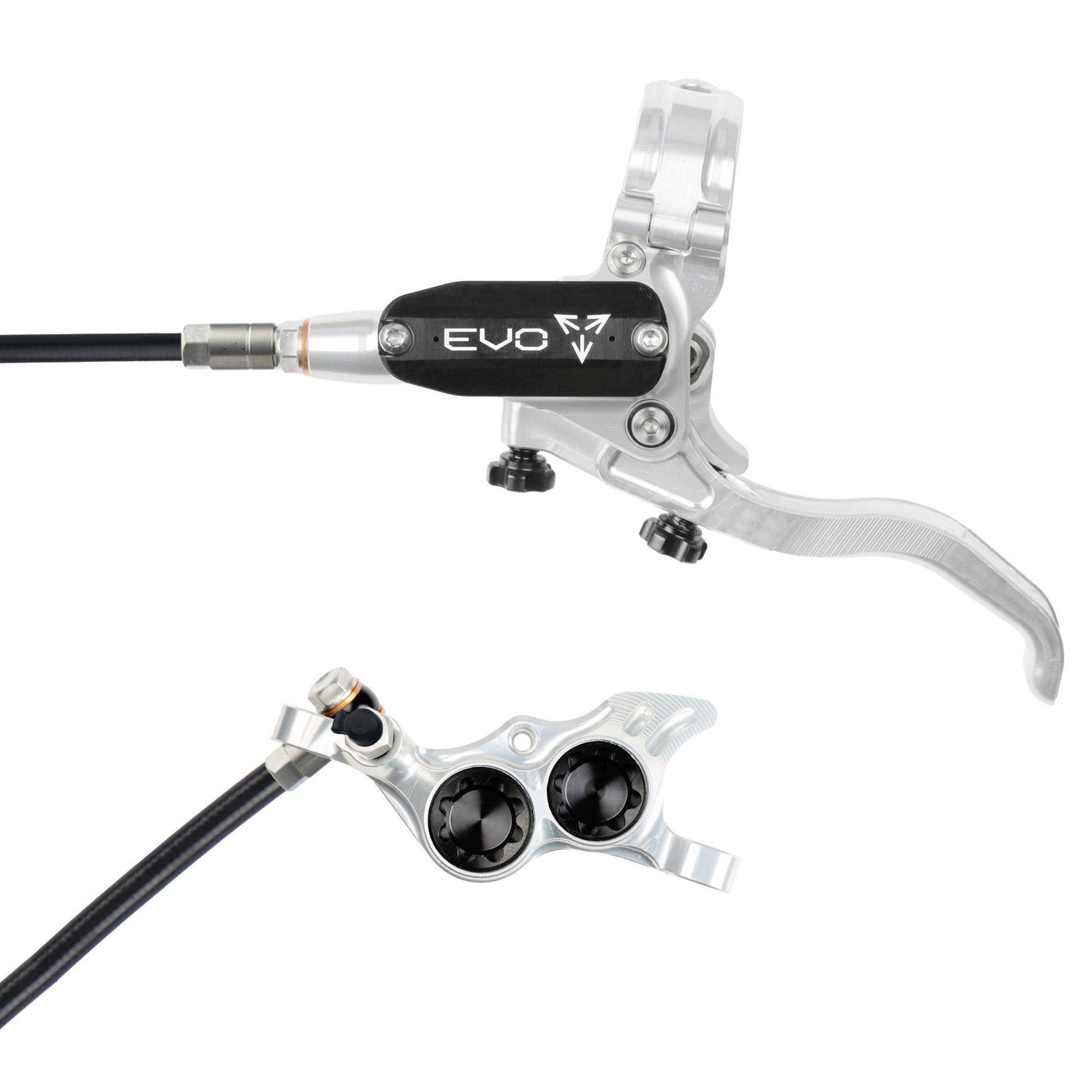 Hope Tech EVO TR4 Disc Brake - Front - Right Lever - 2000mm - Silver - Black - Image 1