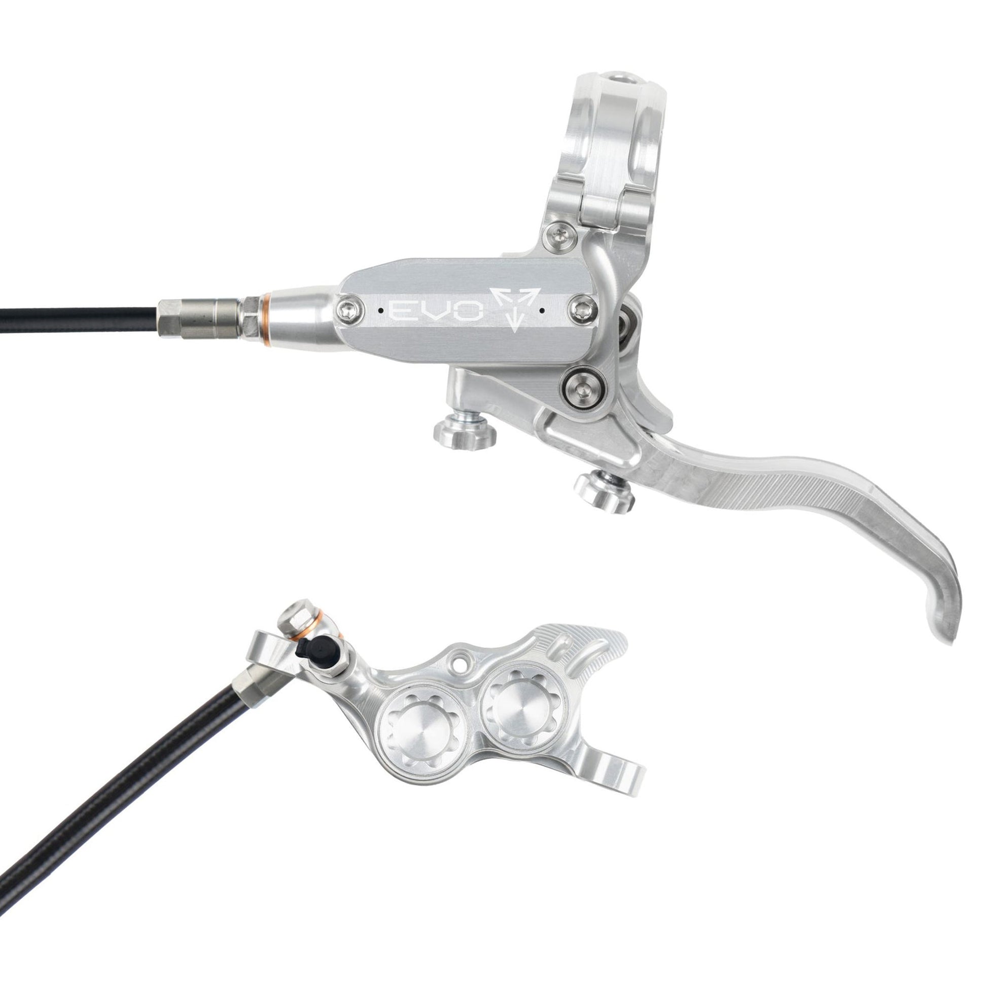 Hope Tech EVO TR4 Disc Brake - Front - Right Lever - 2000mm - Silver - SIlver - Image 1
