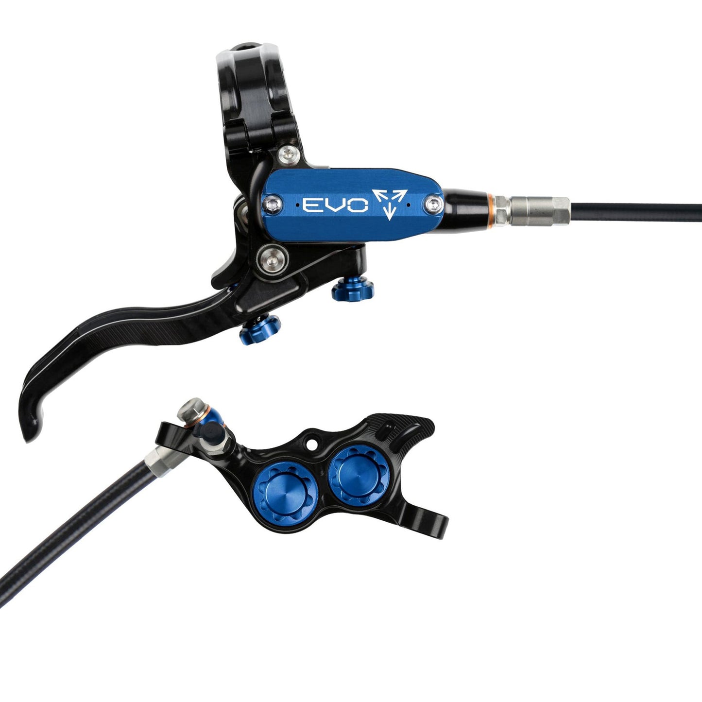 Hope Tech EVO TR4 Disc Brake - Rear - Left Lever - 2000mm - Black - Blue - Image 1