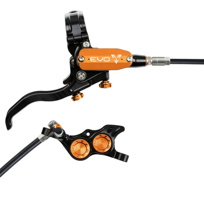 Hope Tech EVO TR4 Disc Brake - Rear - Left Lever - 2000mm - Black - Orange - Image 1
