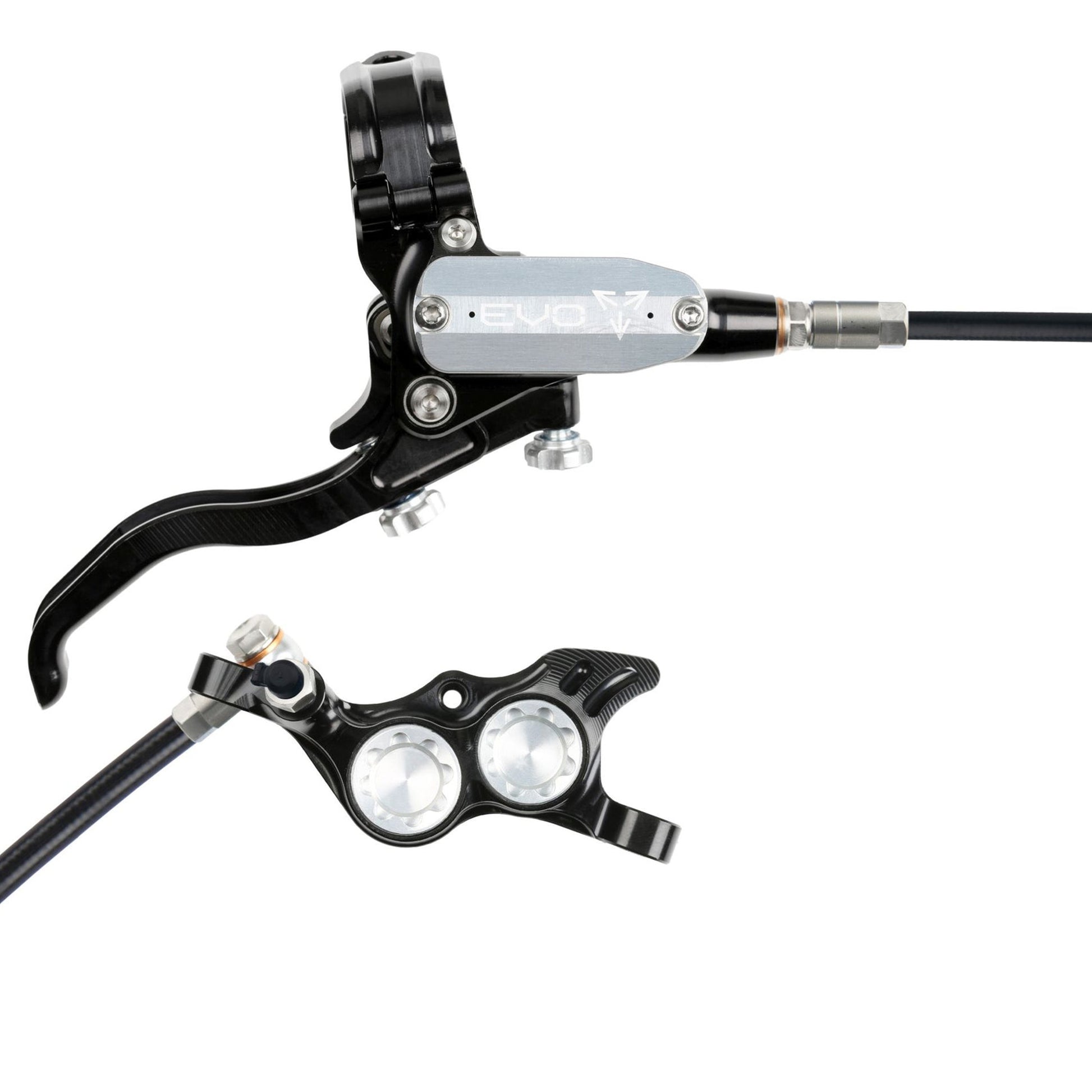 Hope Tech EVO TR4 Disc Brake - Rear - Left Lever - 2000mm - Black - SIlver - Image 1
