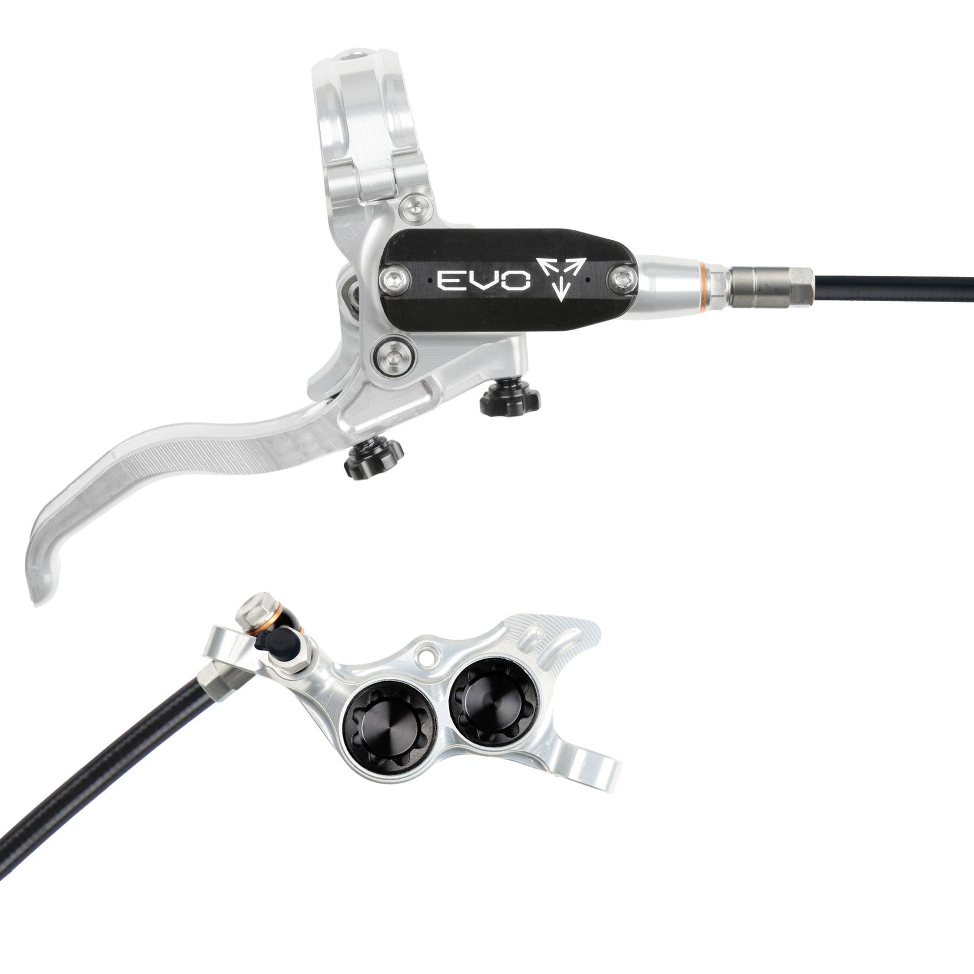 Hope Tech EVO TR4 Disc Brake - Rear - Left Lever - 2000mm - Silver - Black - Image 1