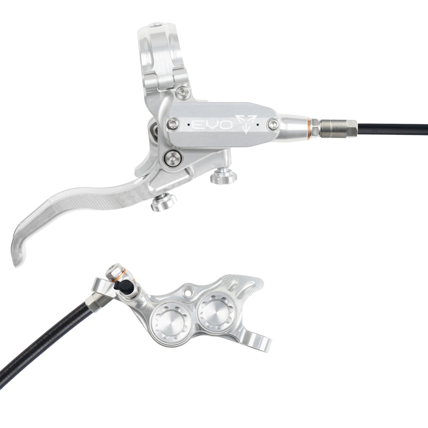 Hope Tech EVO TR4 Disc Brake - Rear - Left Lever - 2000mm - Silver - SIlver - Image 1