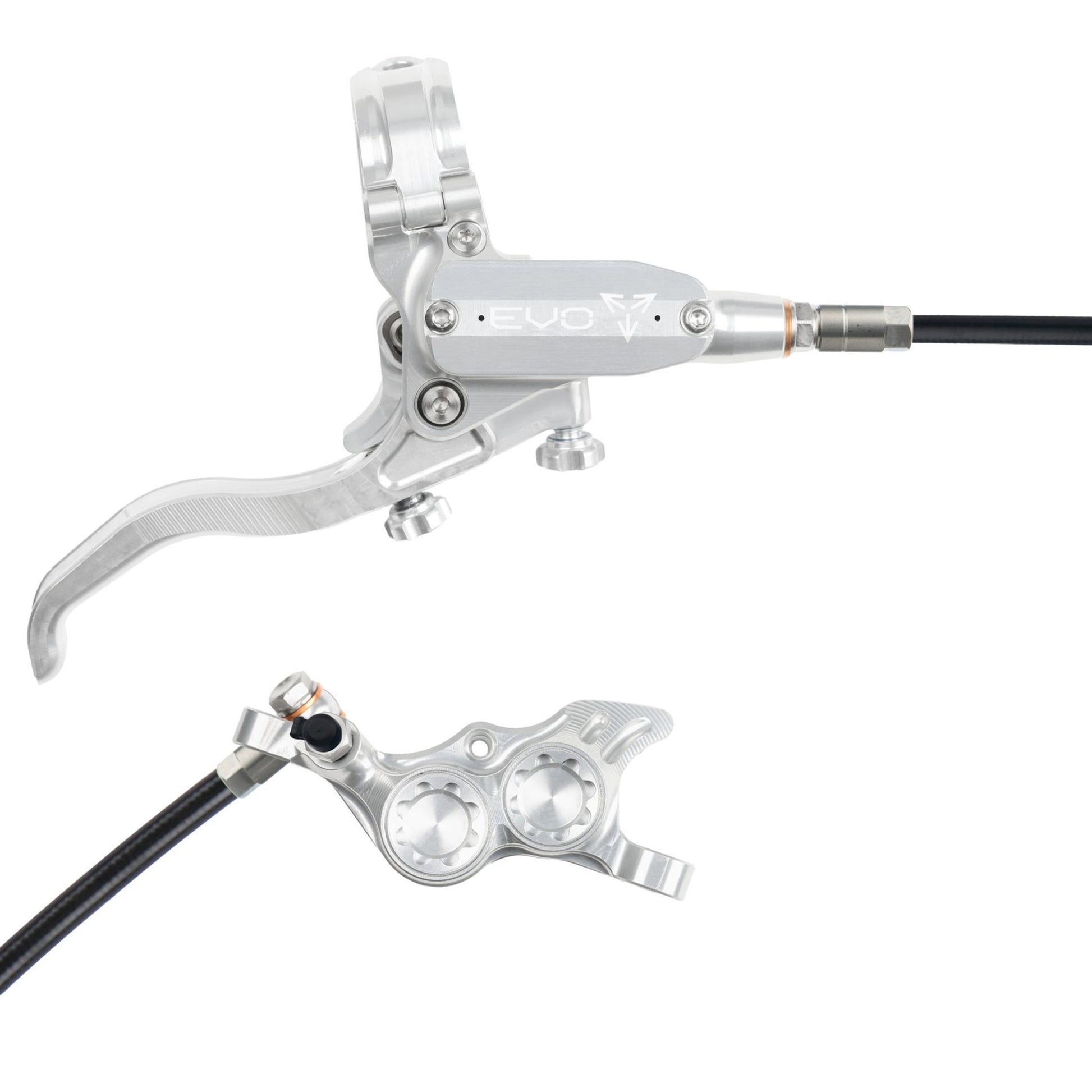 Hope Tech EVO TR4 Disc Brake - Rear - Left Lever - 2000mm - Silver - SIlver - Image 1