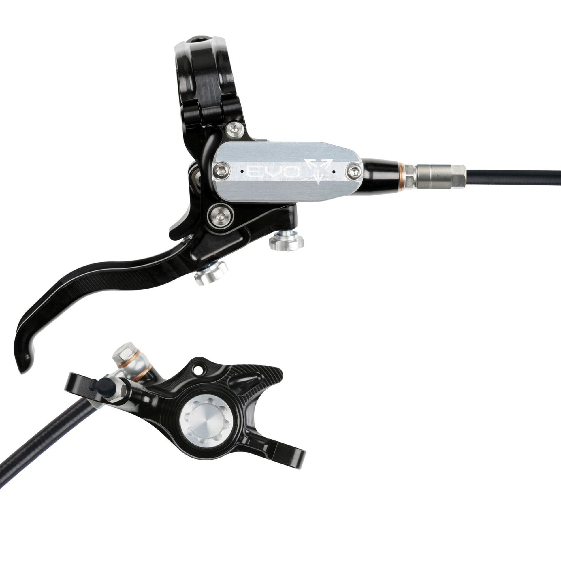 Hope Tech EVO X2 Disc Brake - Rear - Left Lever - 2000mm - Black - Silver - Image 1