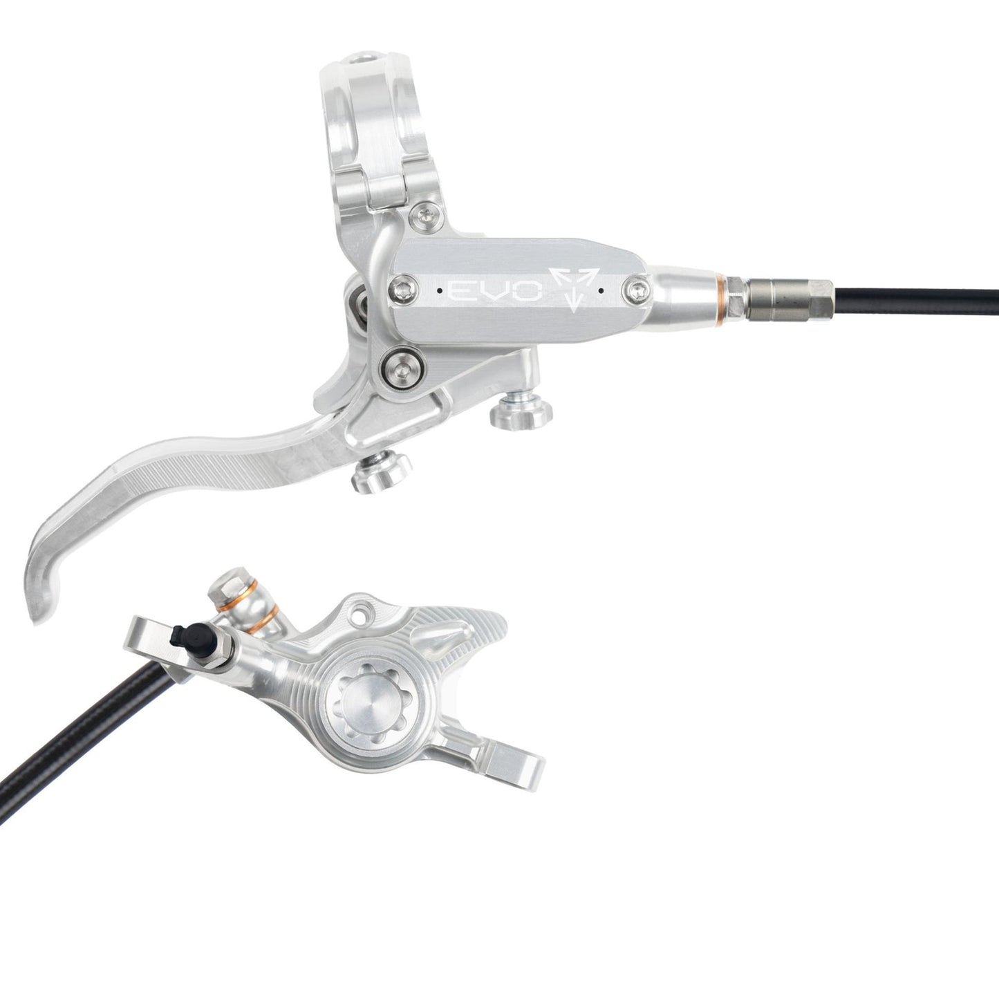 Hope Tech EVO X2 Disc Brake - Rear - Left Lever - 2000mm - Silver - Silver - Image 1