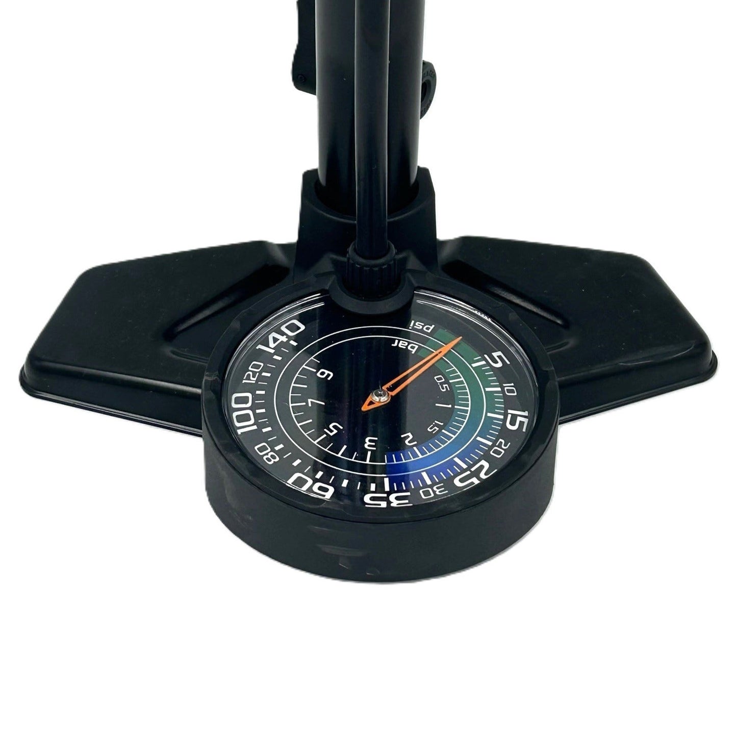 JetBlack Biggest Fella 2.0 Dual Gauge Floor Pump for MTB & Road - Black - Image 2