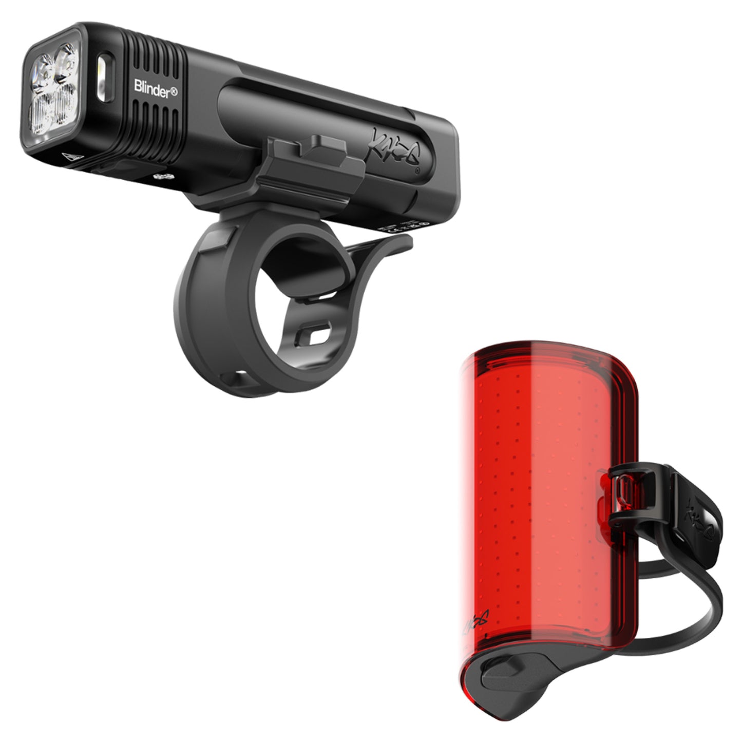 Knog Blinder 1000 & Cobber Reflex Light Set - Front & Rear - 1000 - Black - 1000 / 250 Lumens - Image 1