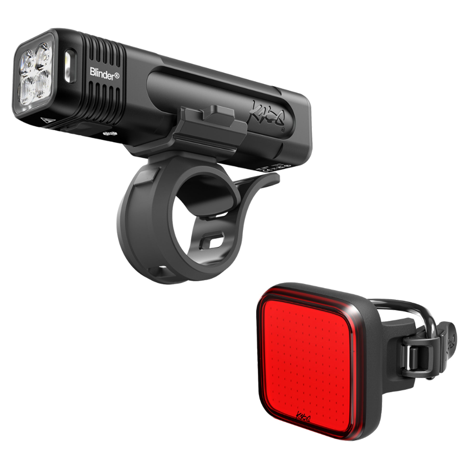 Knog Blinder 1000/Square Light Set - Front & Rear - 1000 - Black - 1000 / 100 Lumens - Image 1