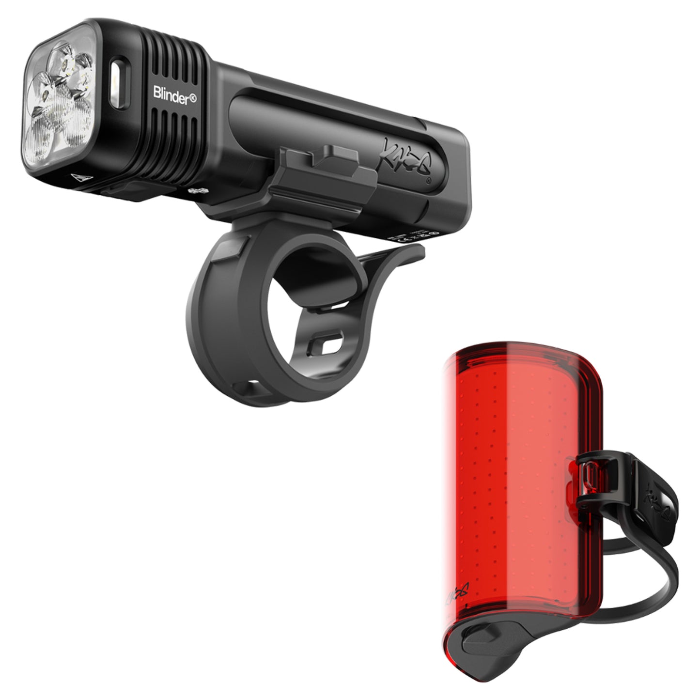 Knog Blinder 1400 & Cobber Reflex Light Set - Front & Rear - 1400 - Black - 1400 / 250 Lumens - Image 1