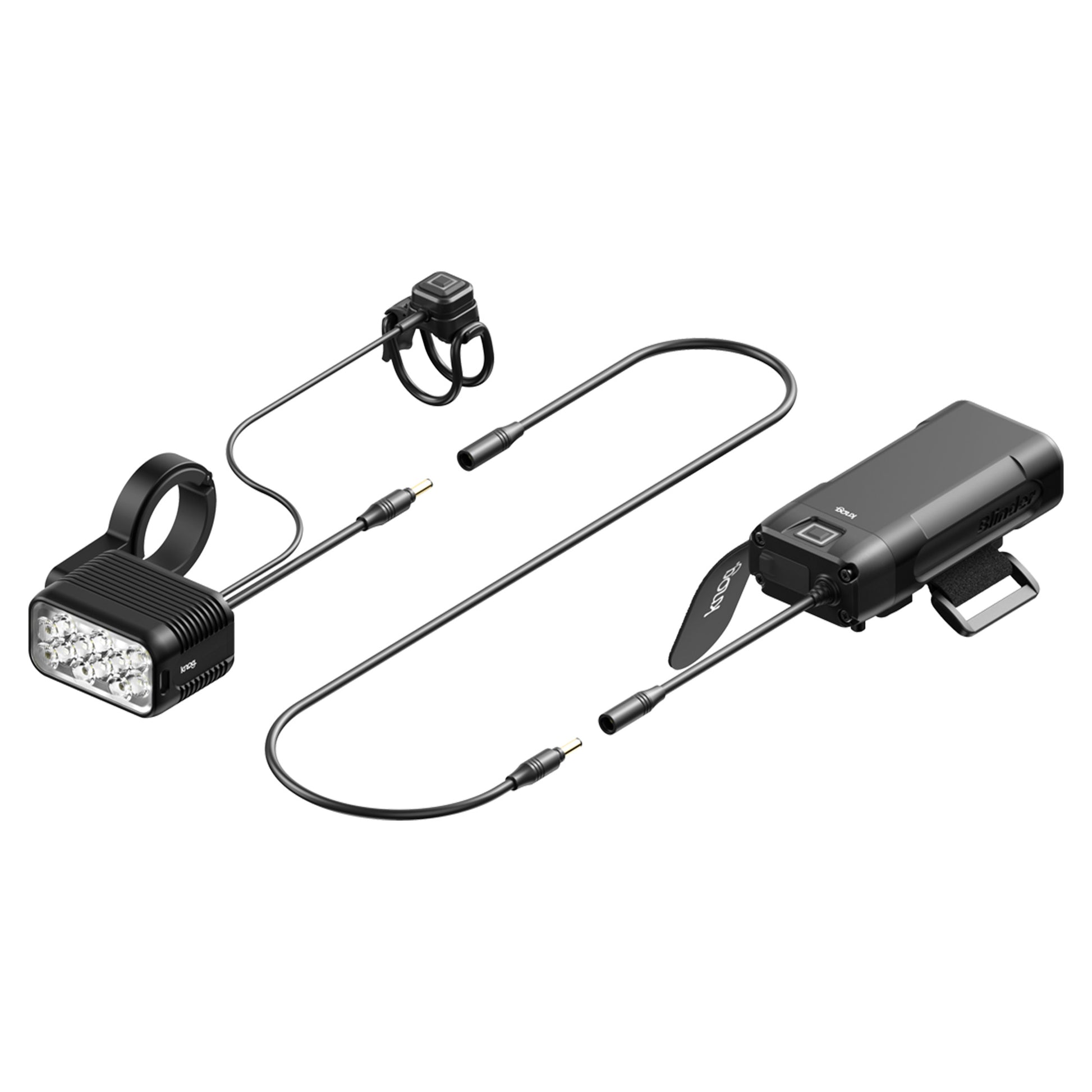 Knog Blinder X 1800 Front Light - Front - 1800 - Black - w/battery and mounts - Image 2