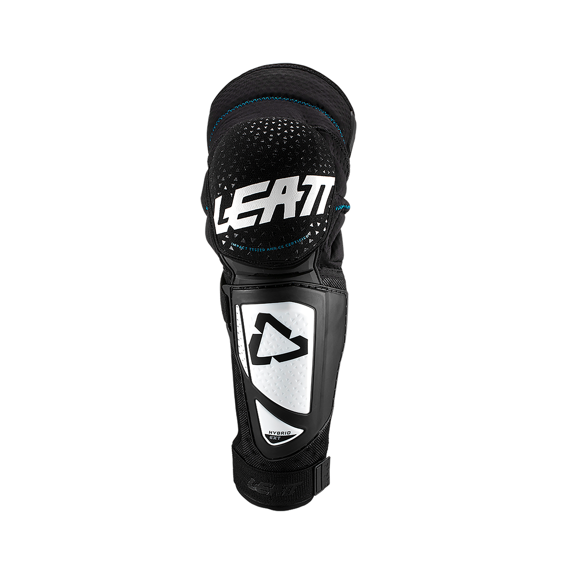 Leatt 3DF Hybrid Ext Knee-Shin Guard - 2XL - White - Black - Image 2