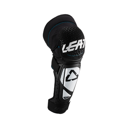 Leatt 3DF Hybrid Ext Knee-Shin Guard - One Size Fits Most - White - Black - Image 1