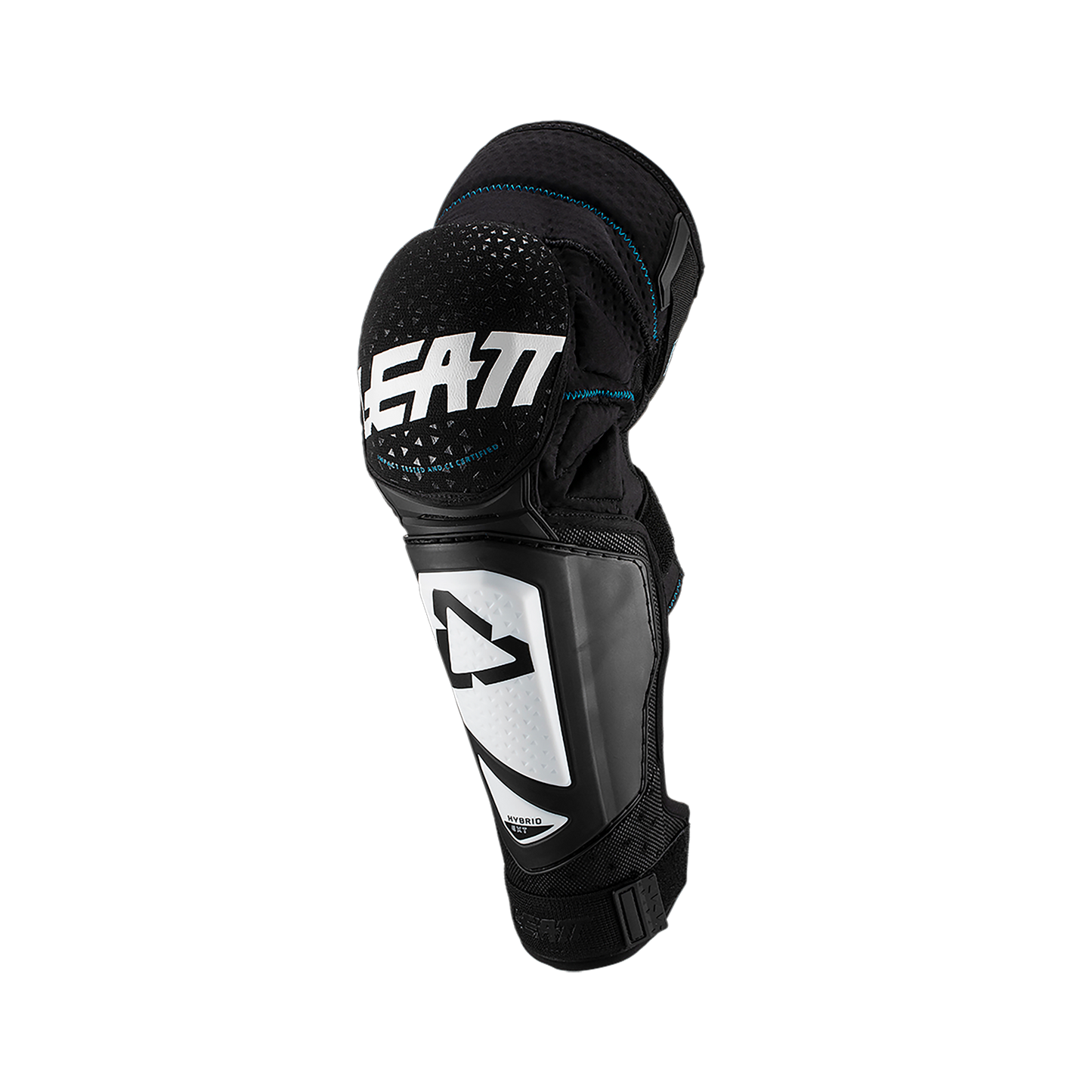 Leatt 3DF Hybrid Ext Knee-Shin Guard - One Size Fits Most - White - Black - Image 3