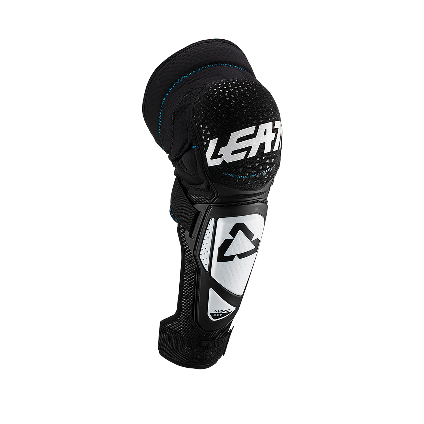 Leatt 3DF Hybrid Ext Knee-Shin Guard - S-M - White - Black - Image 1