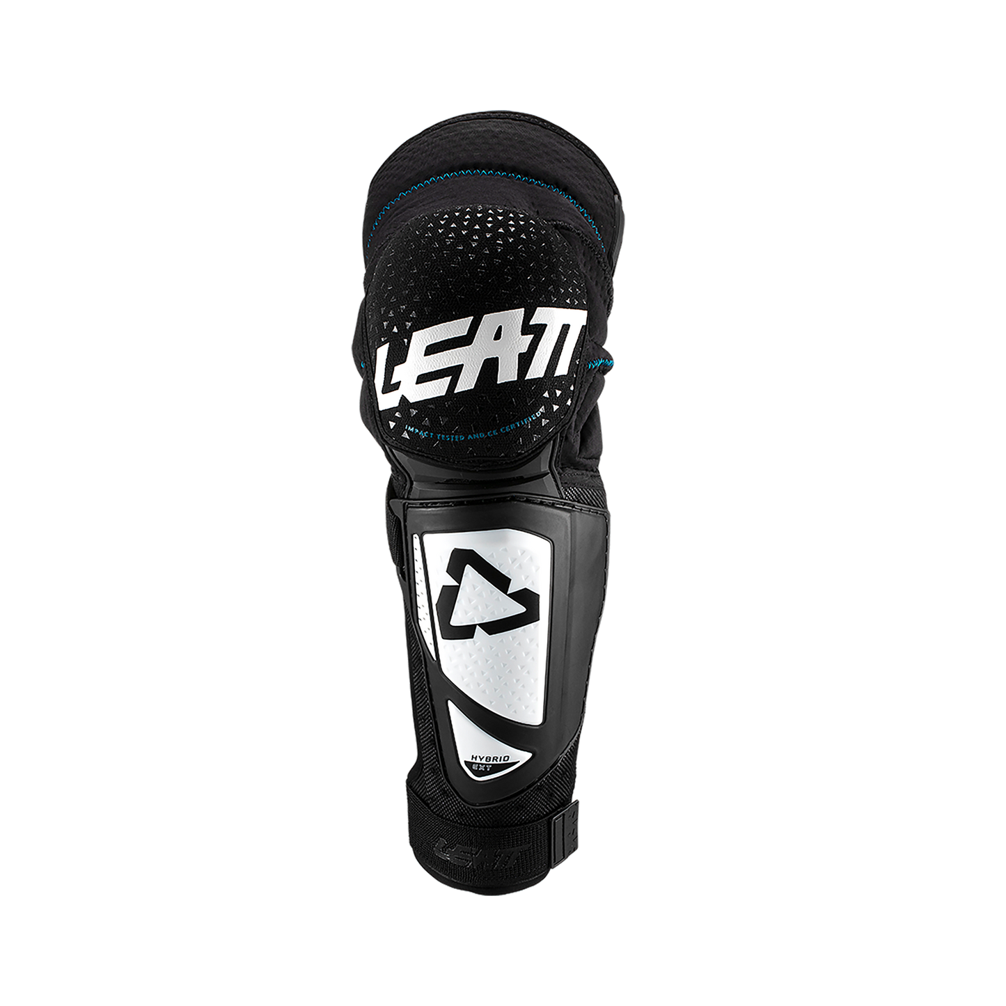 Leatt 3DF Hybrid Ext Knee-Shin Guard - S-M - White - Black - Image 2