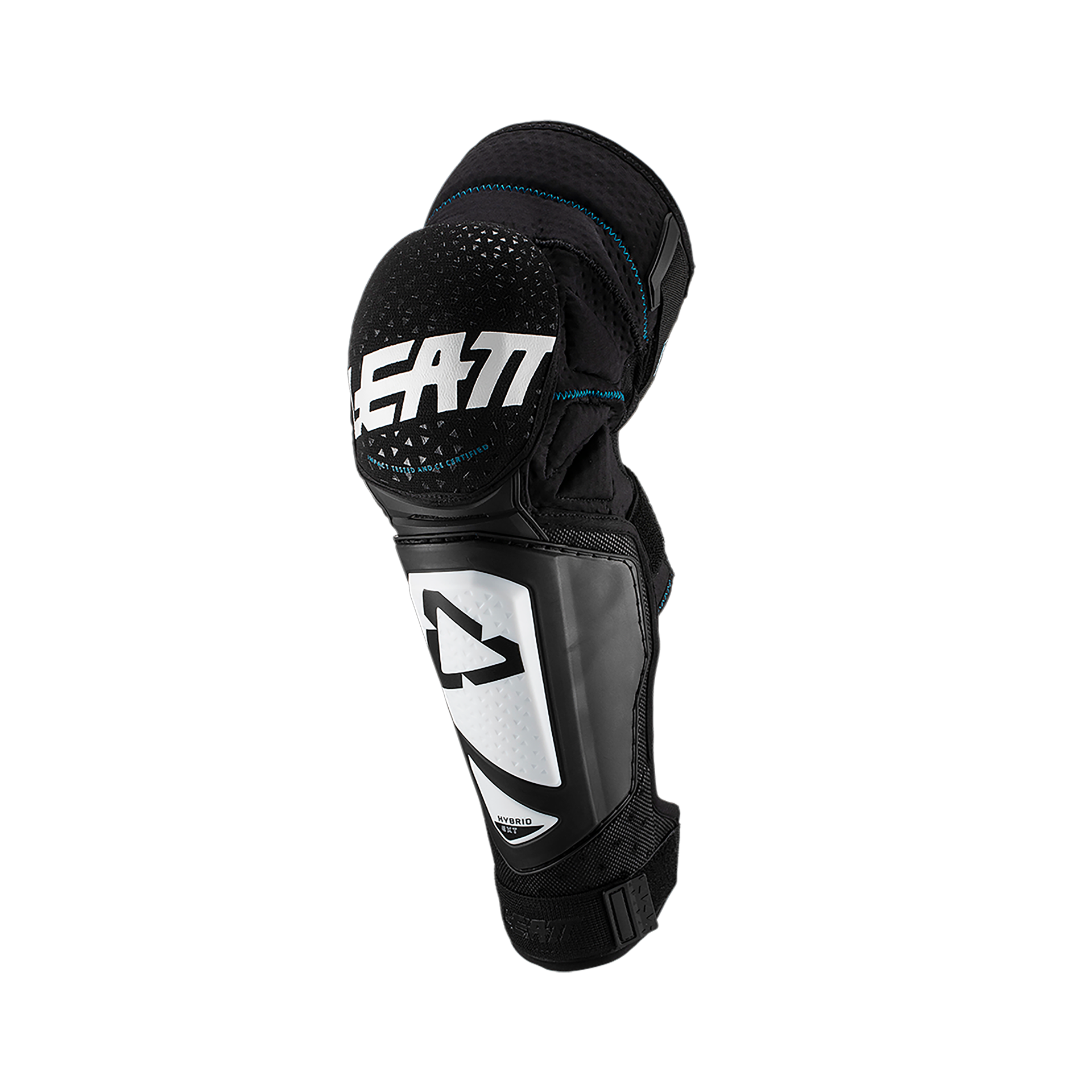 Leatt 3DF Hybrid Ext Knee-Shin Guard - S-M - White - Black - Image 3