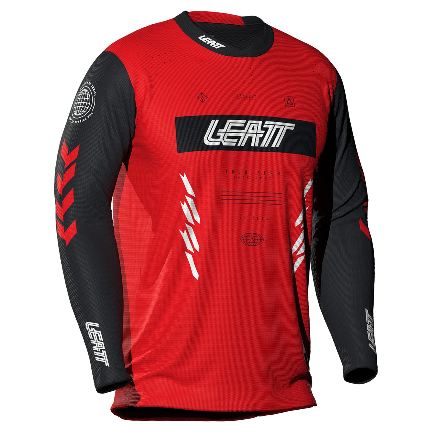 Leatt Gravity 4.0 Long Sleeve Youth Jersey - XL - Race Red - Image 1