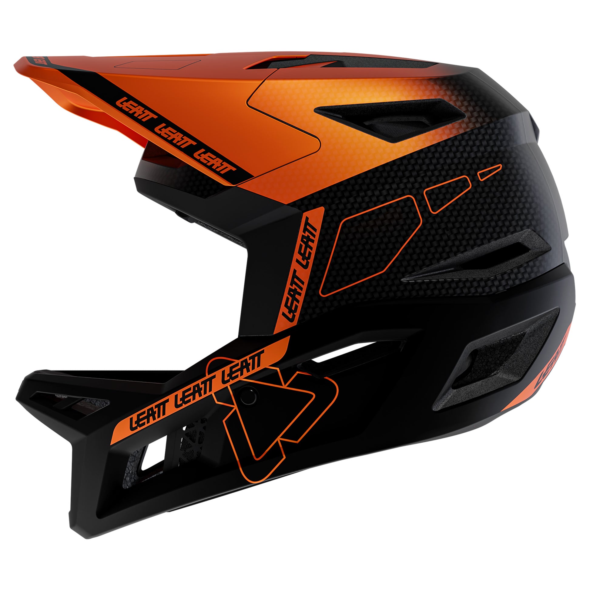 Leatt Gravity 6.0 Carbon Helmet - XL - Glow Orange - Image 2