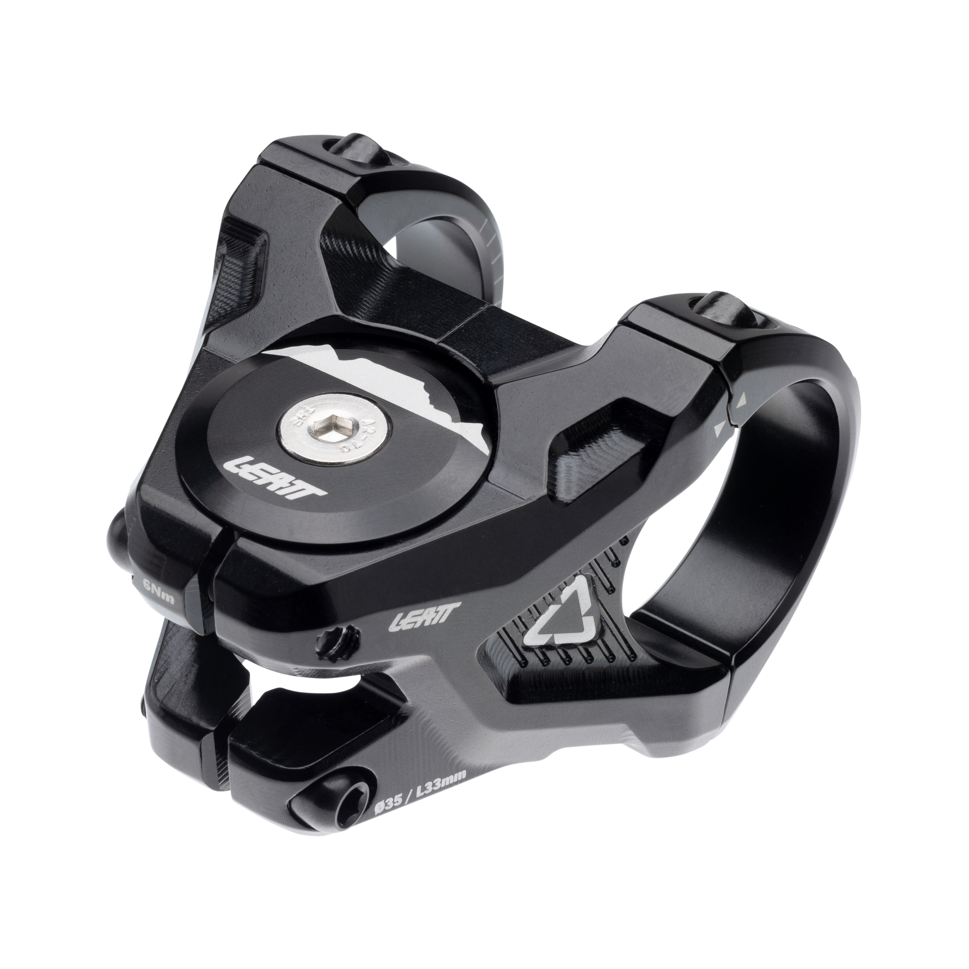 Leatt Gravity 6.0 Stem - 1 1/8th Inch Steerer - 35mm - 33mm - 0 Degree - Black - Image 1