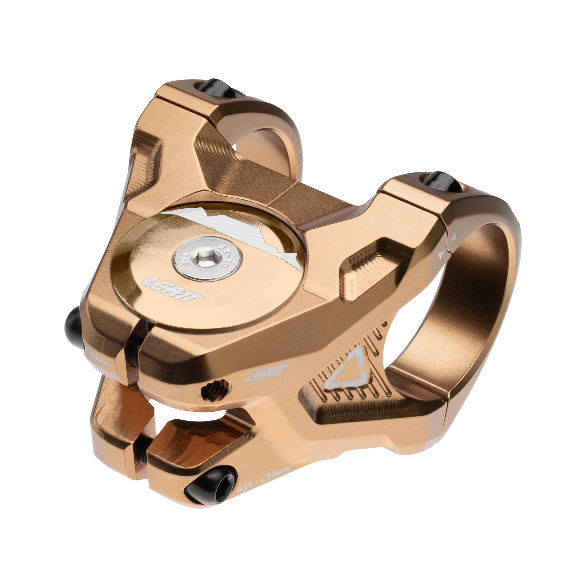 Leatt Gravity 6.0 Stem - 1 1/8th Inch Steerer - 35mm - 33mm - 0 Degree - Frost Bronze - Image 1