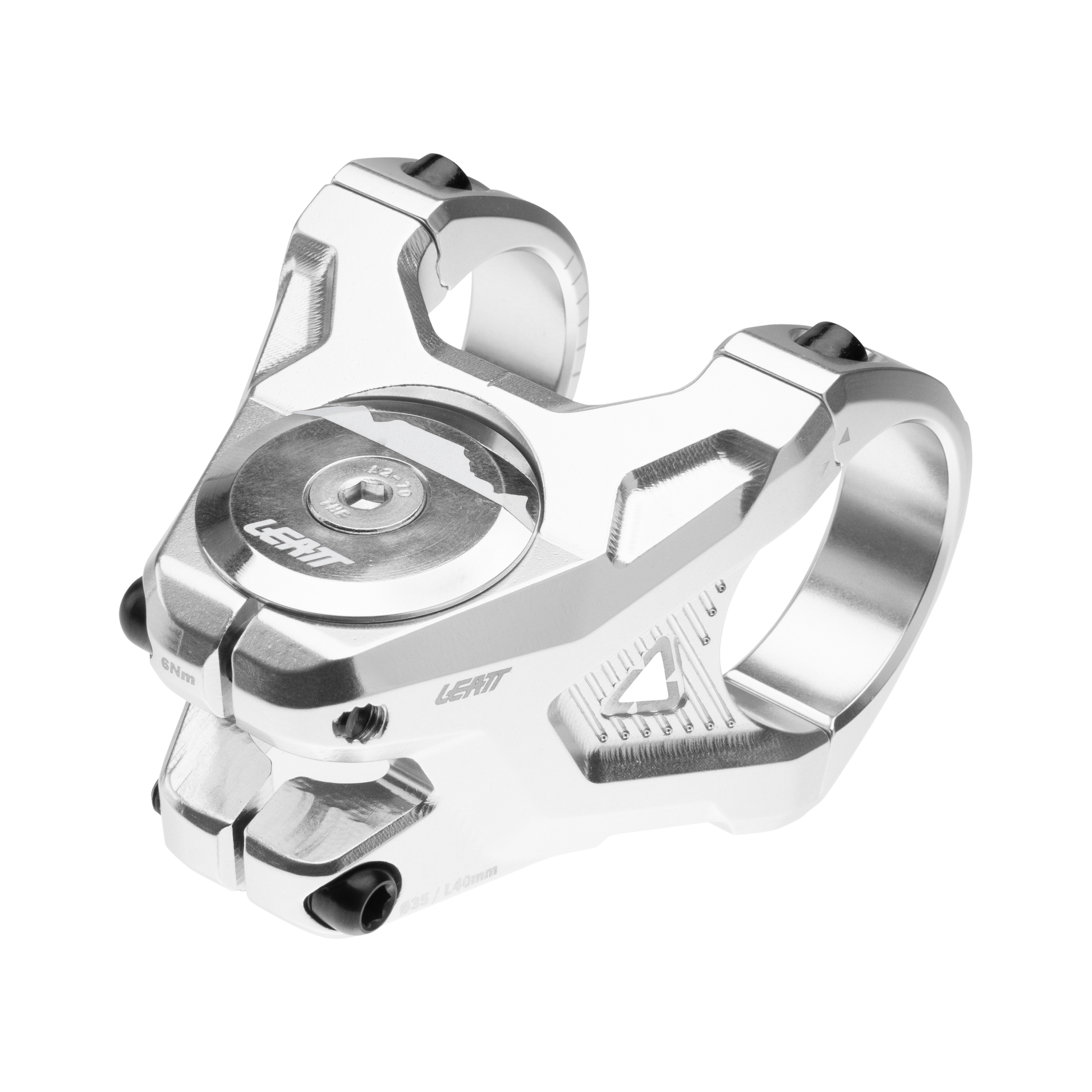Leatt Gravity 6.0 Stem - 1 1/8th Inch Steerer - 35mm - 40mm - 0 Degree - Silver - Image 1