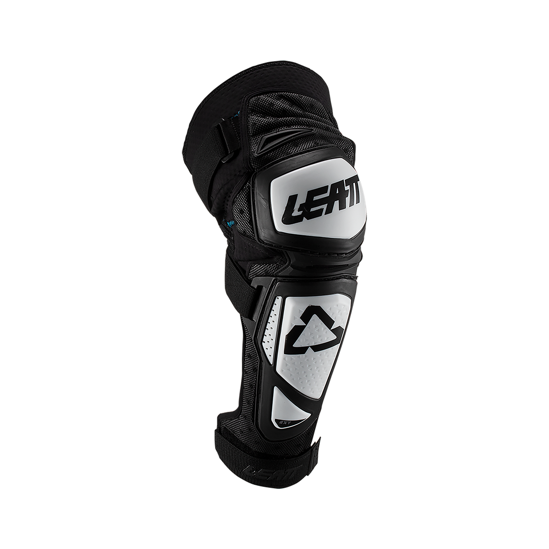 Leatt Junior EXT Knee Guard - Child - One Size Fits Most - White - Black - Image 1