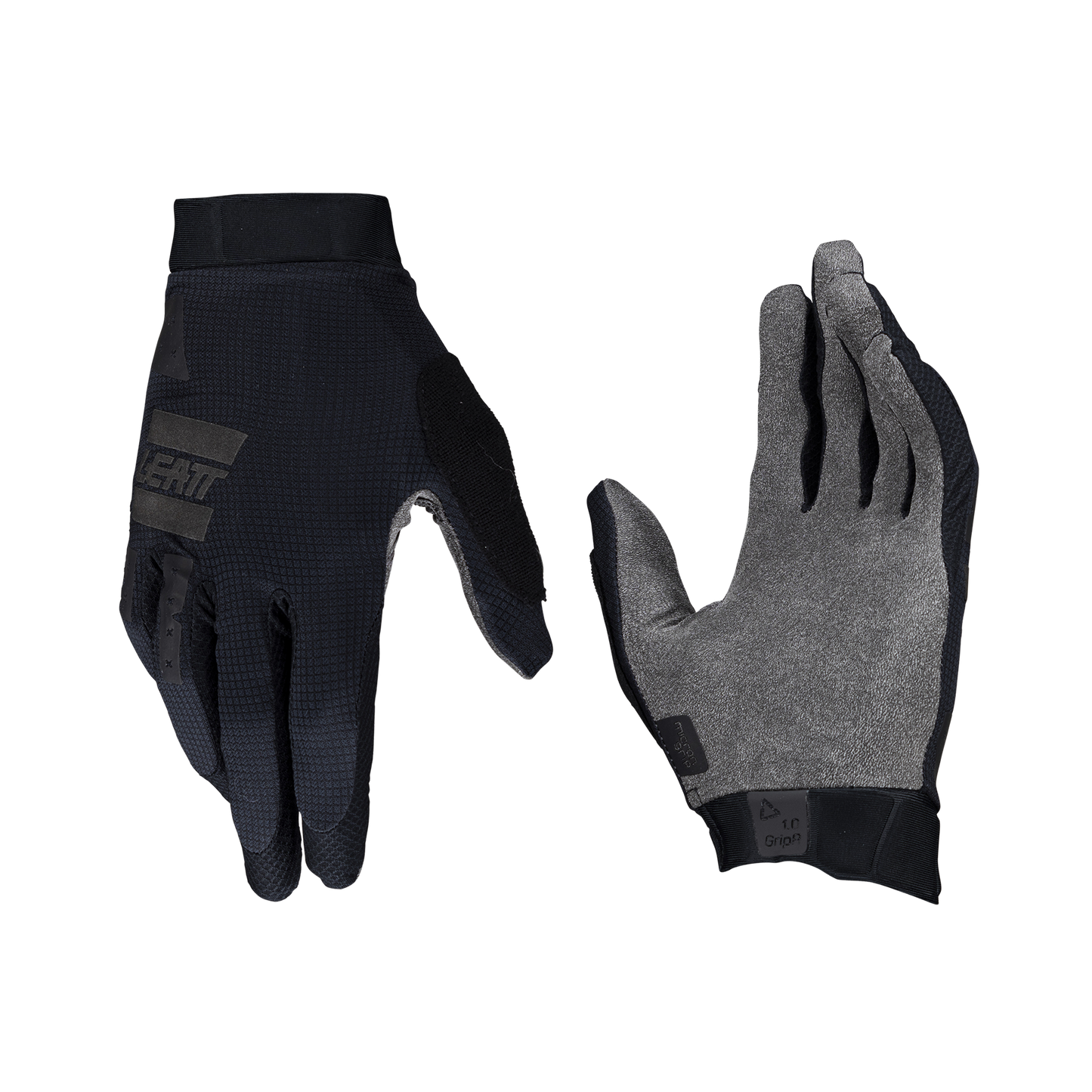 Leatt MTB 1.0 GripR Junior Gloves - Youth M - Stealth - Image 1