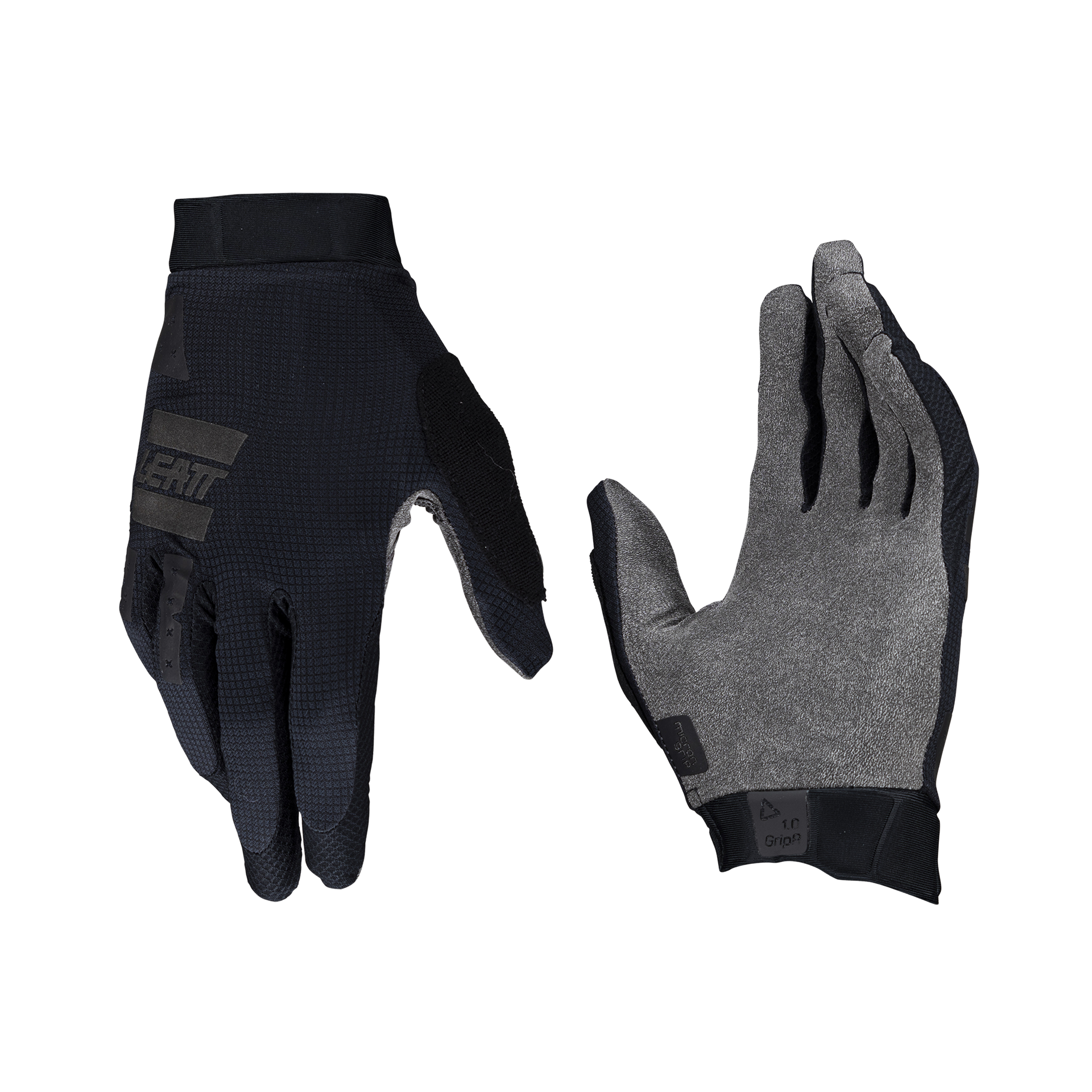 Leatt MTB 1.0 GripR Junior Gloves - Youth M - Stealth - Image 1