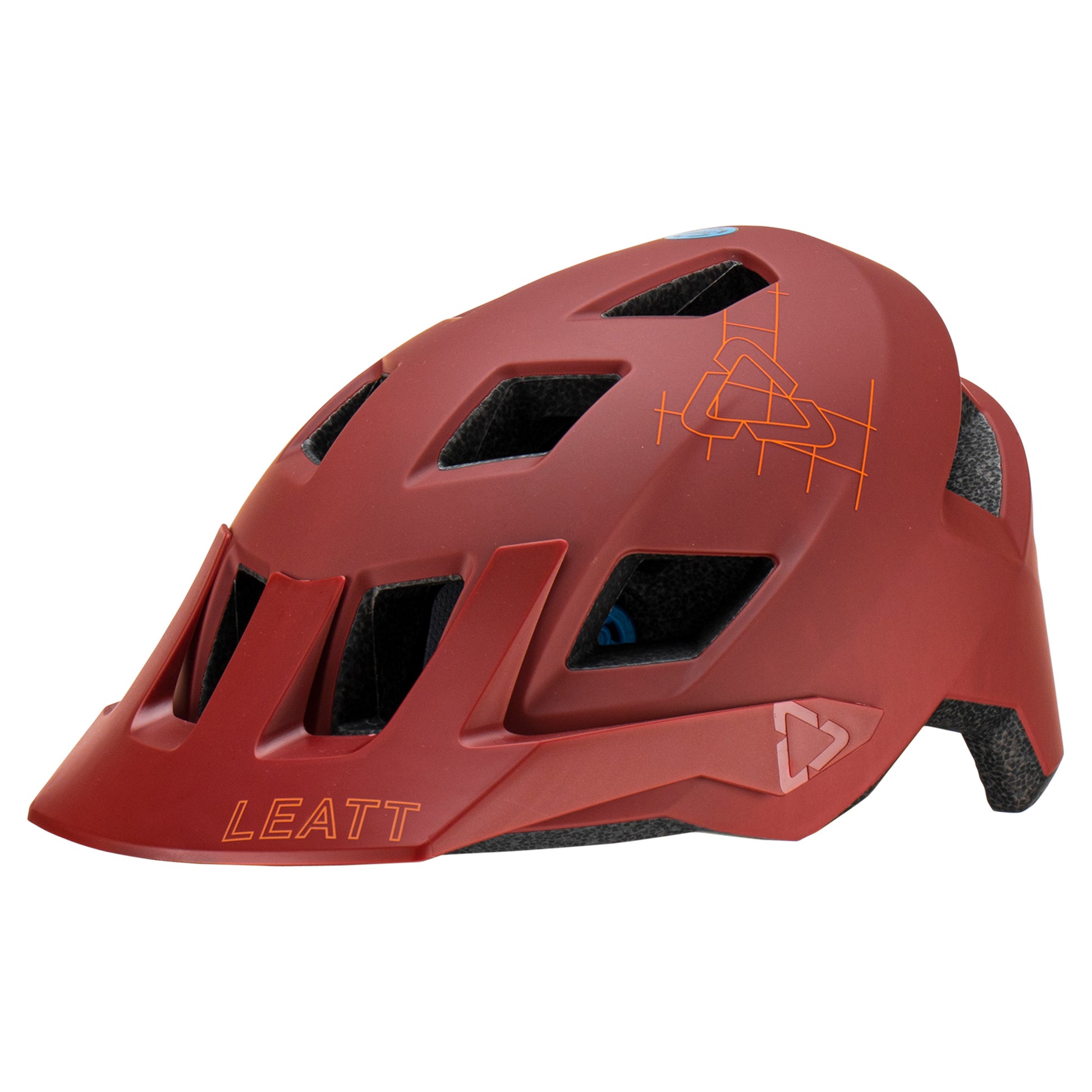 Leatt MTB All Mountain 1.0 Helmet - L - Lava - Image 2
